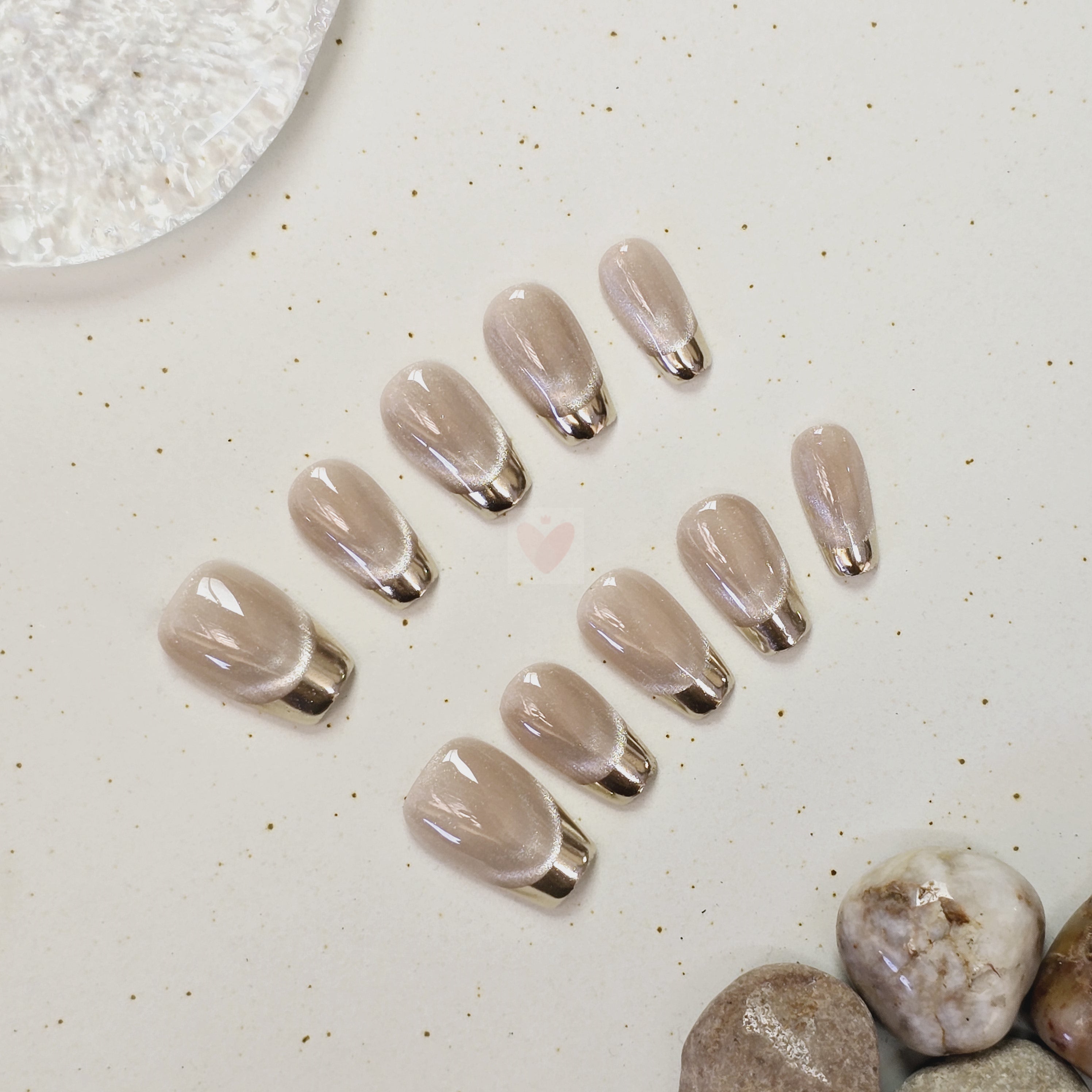 Golden Cat's Gaze - Dress For Nails - Press On Nails