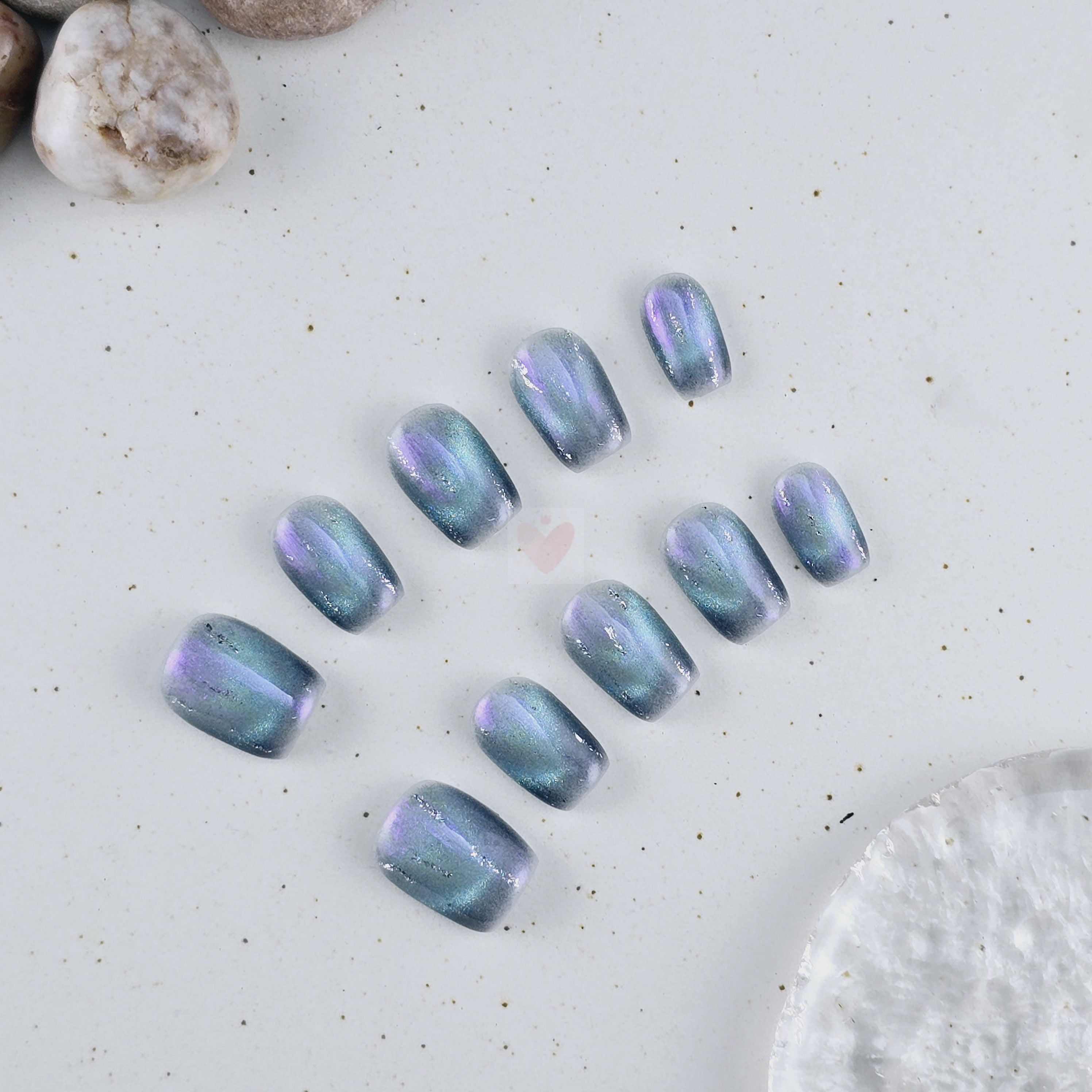 Azure Glimmer - Dress For Nails - Press On Nails