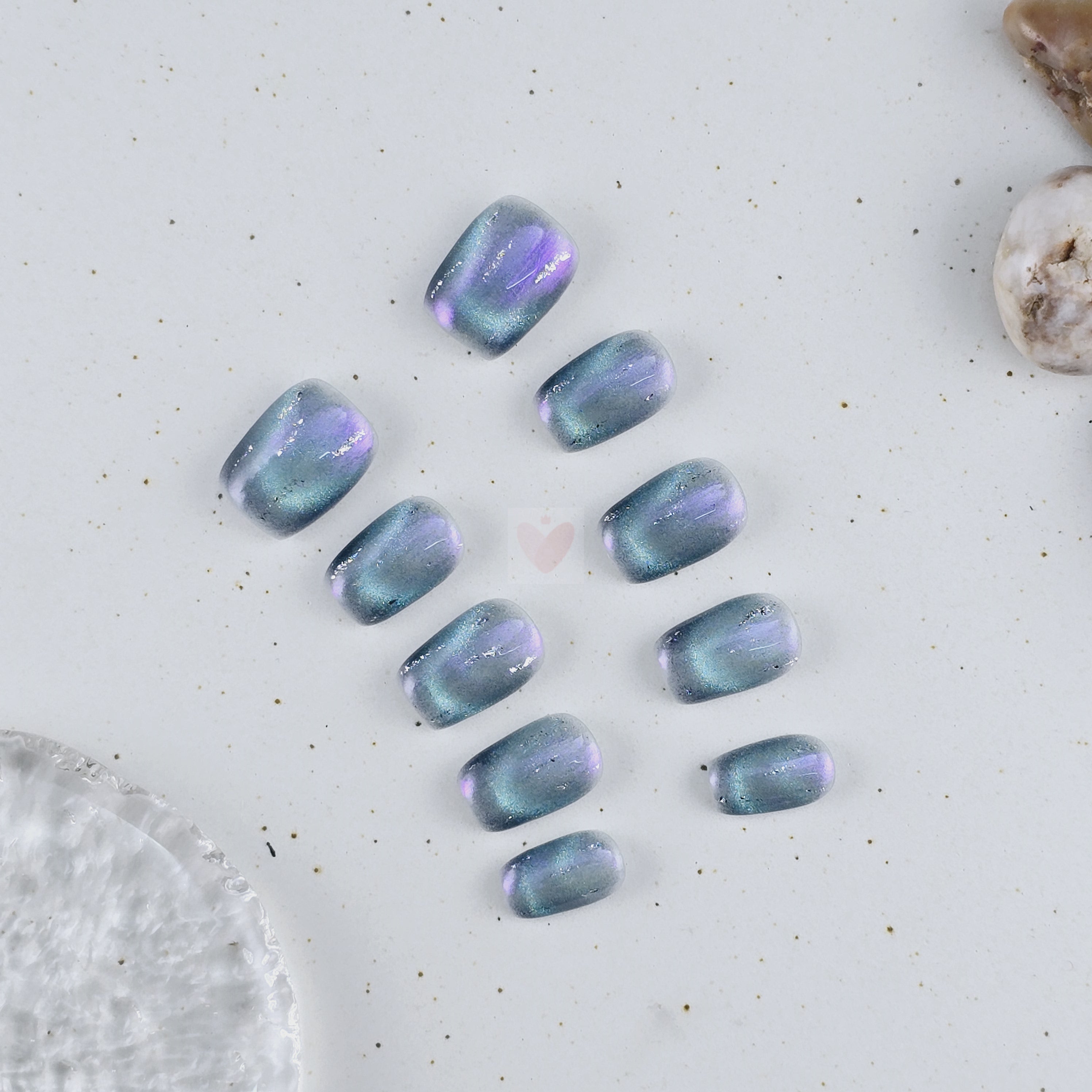 Azure Glimmer - Dress For Nails - Press On Nails