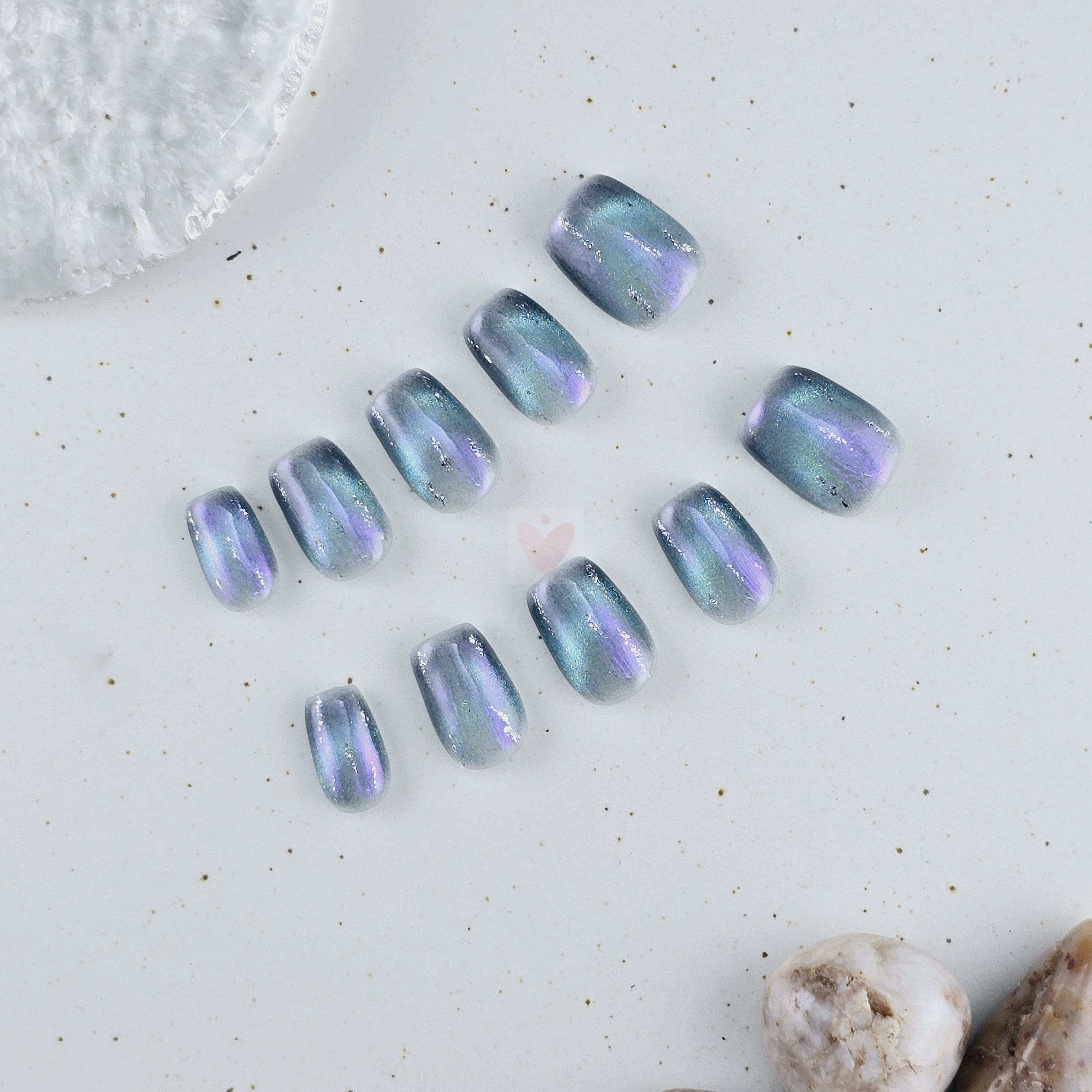 Azure Glimmer - Dress For Nails - Press On Nails