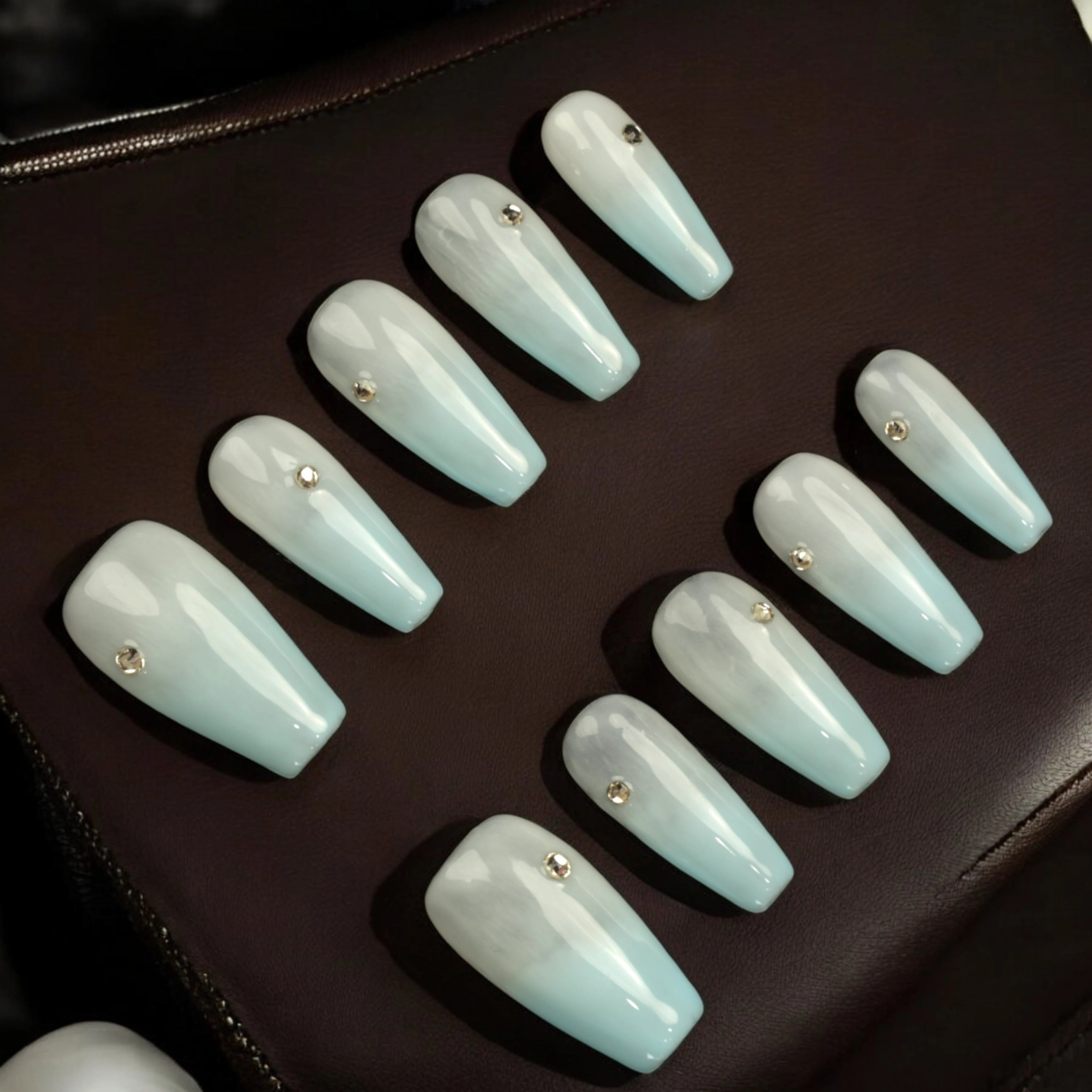 Blue Serenity - Dress For Nails - Press On Nails