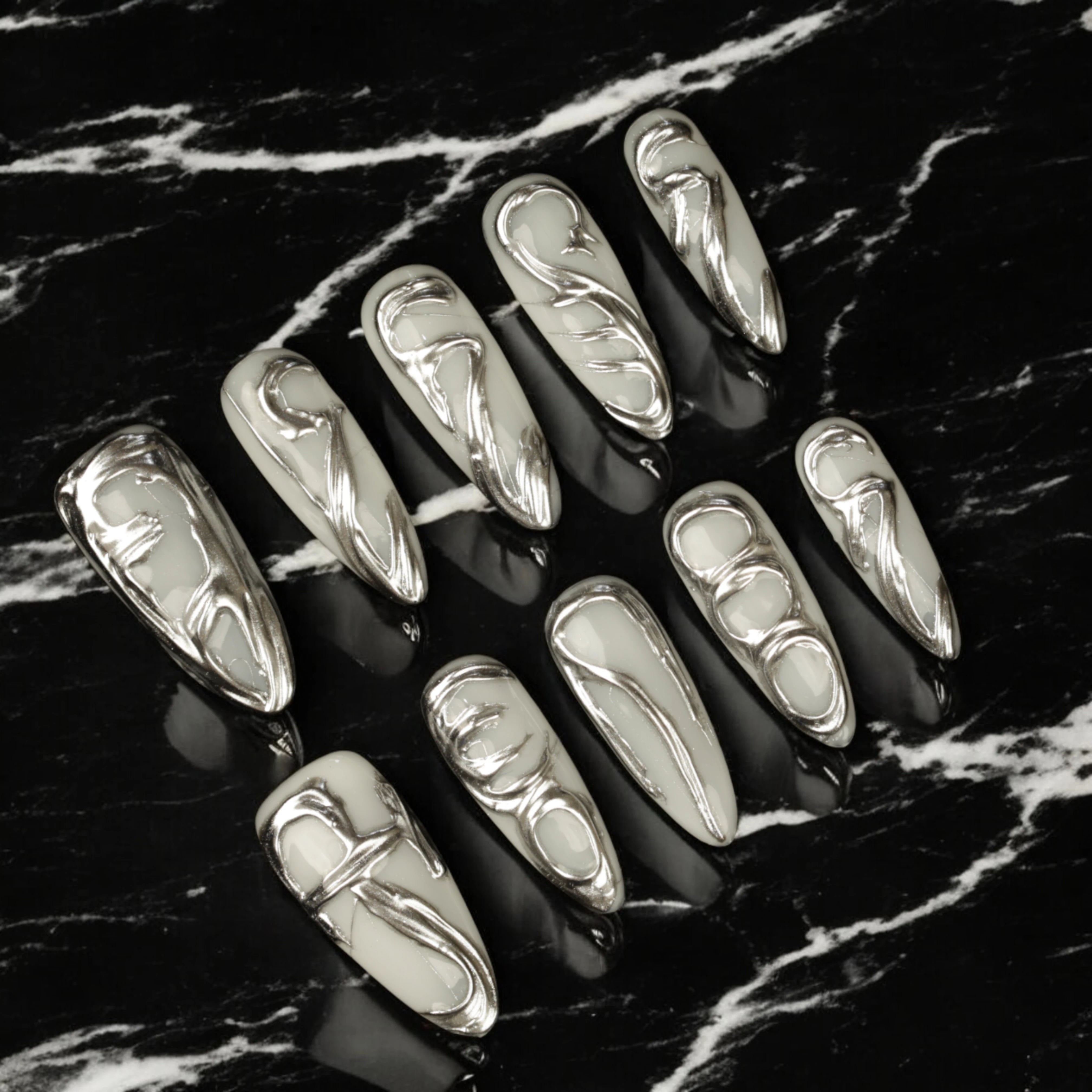 Lunar Chrome - Dress For Nails - Press On Nails