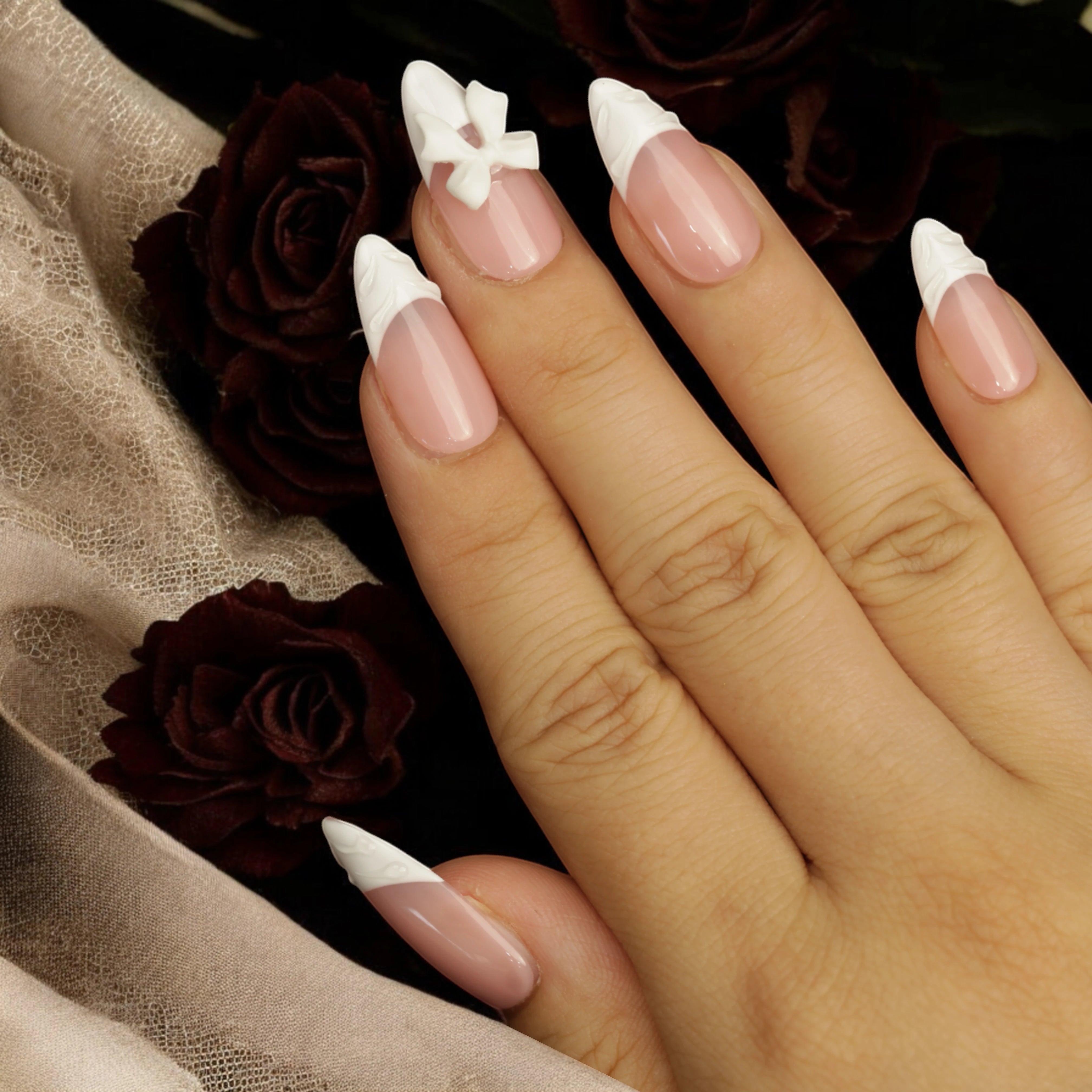 Ribbon Waves - Dress For Nails - Press On Nails
