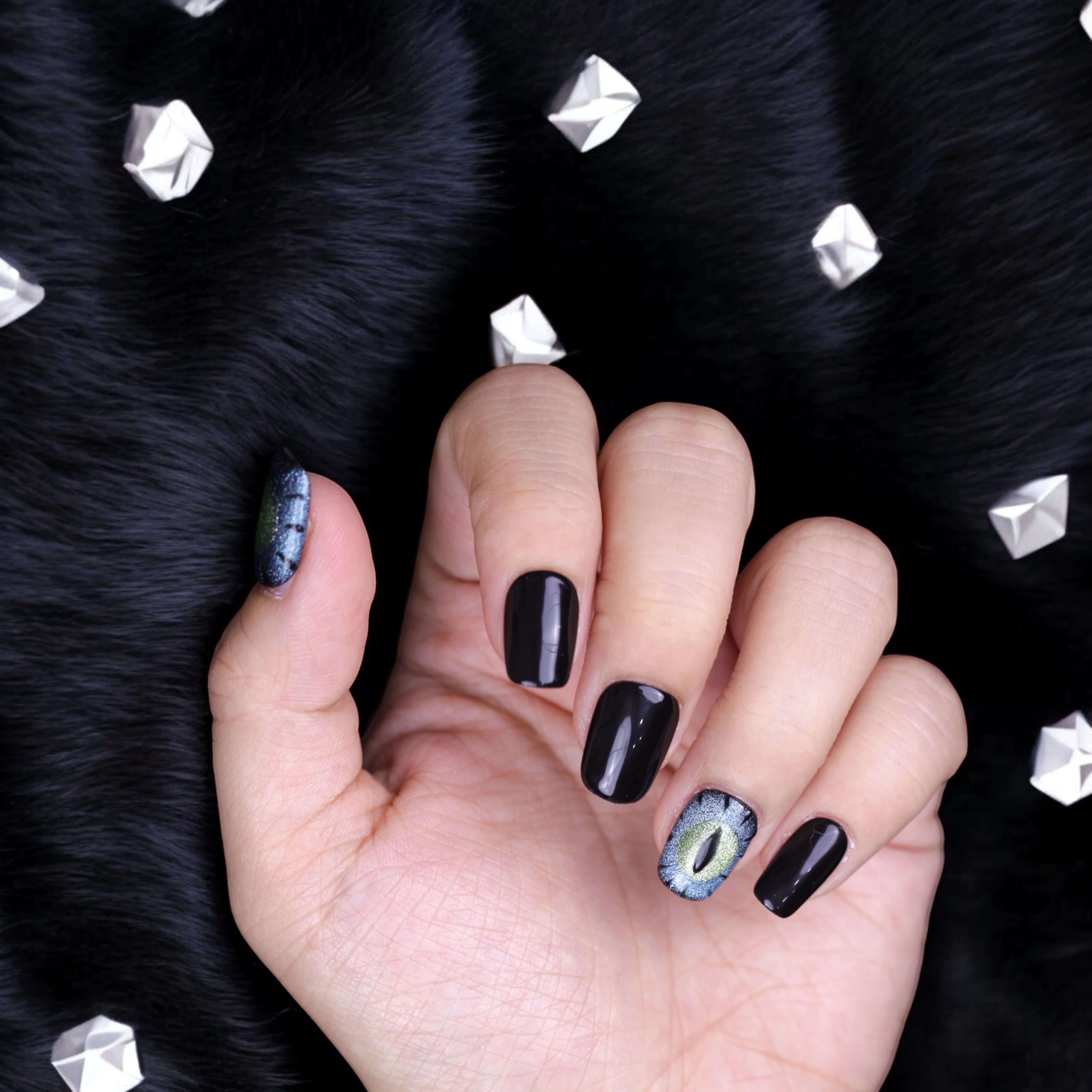 Mystic Feline Gaze - Dress For Nails - Press On Nails