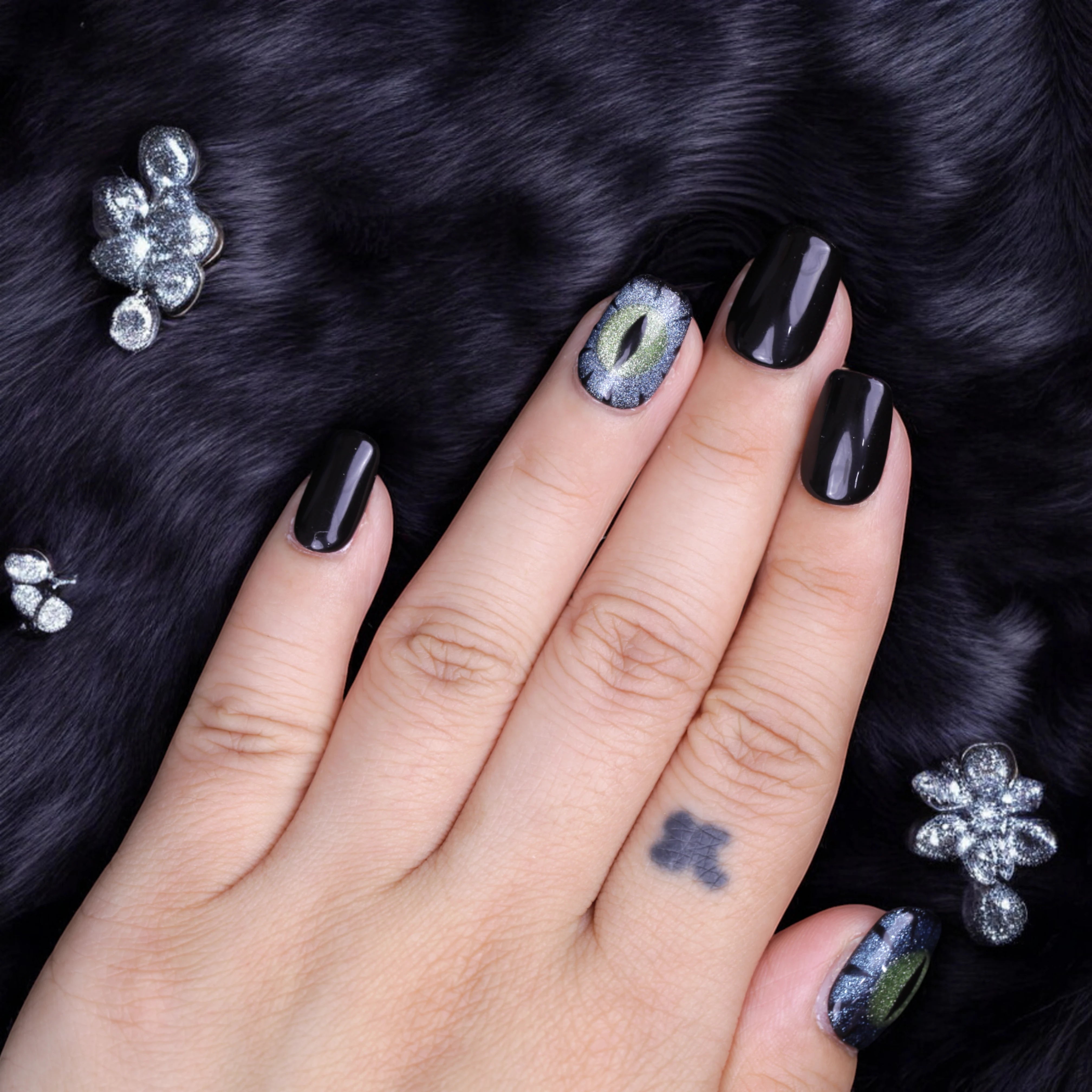 Mystic Feline Gaze - Dress For Nails - Press On Nails