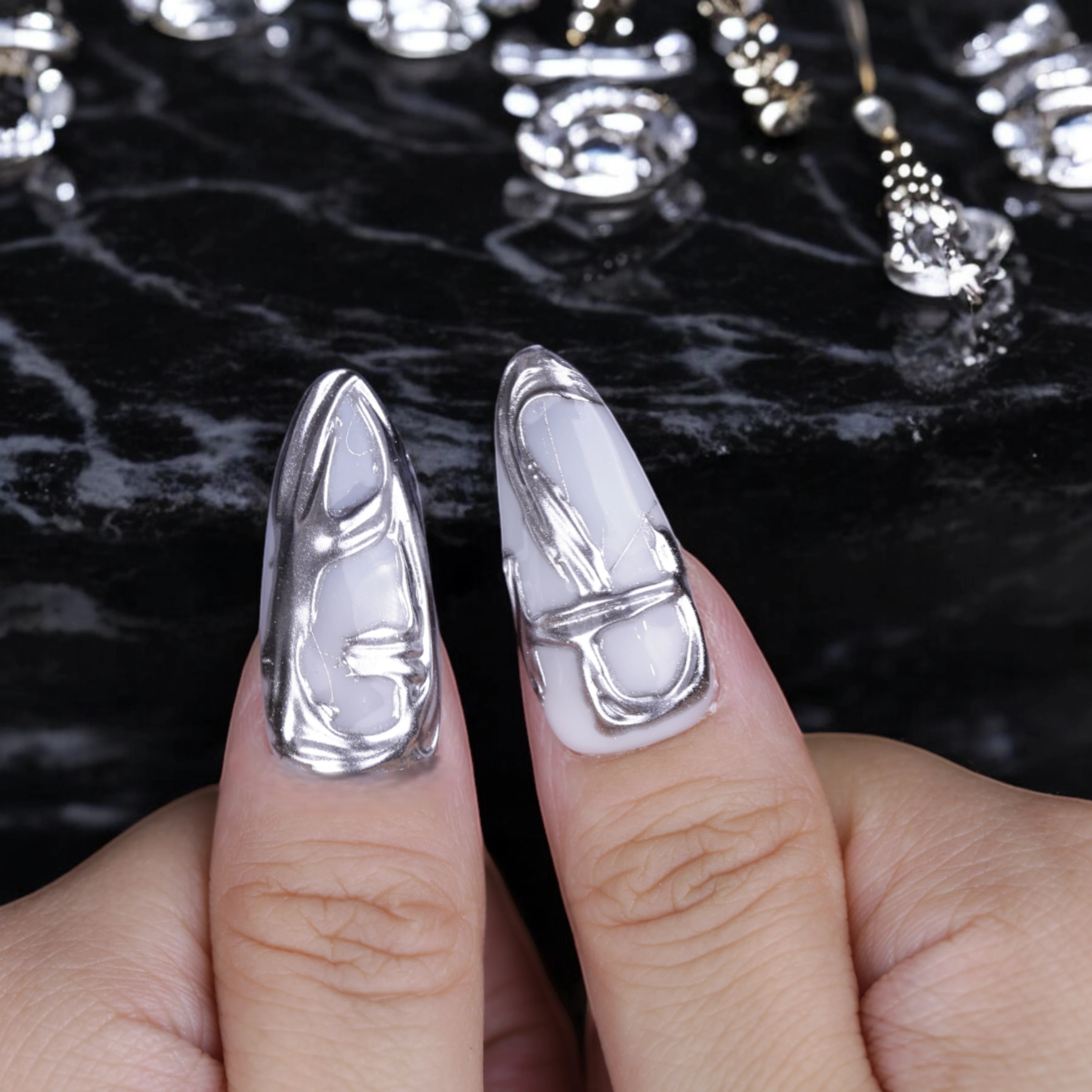 Lunar Chrome - Dress For Nails - Press On Nails