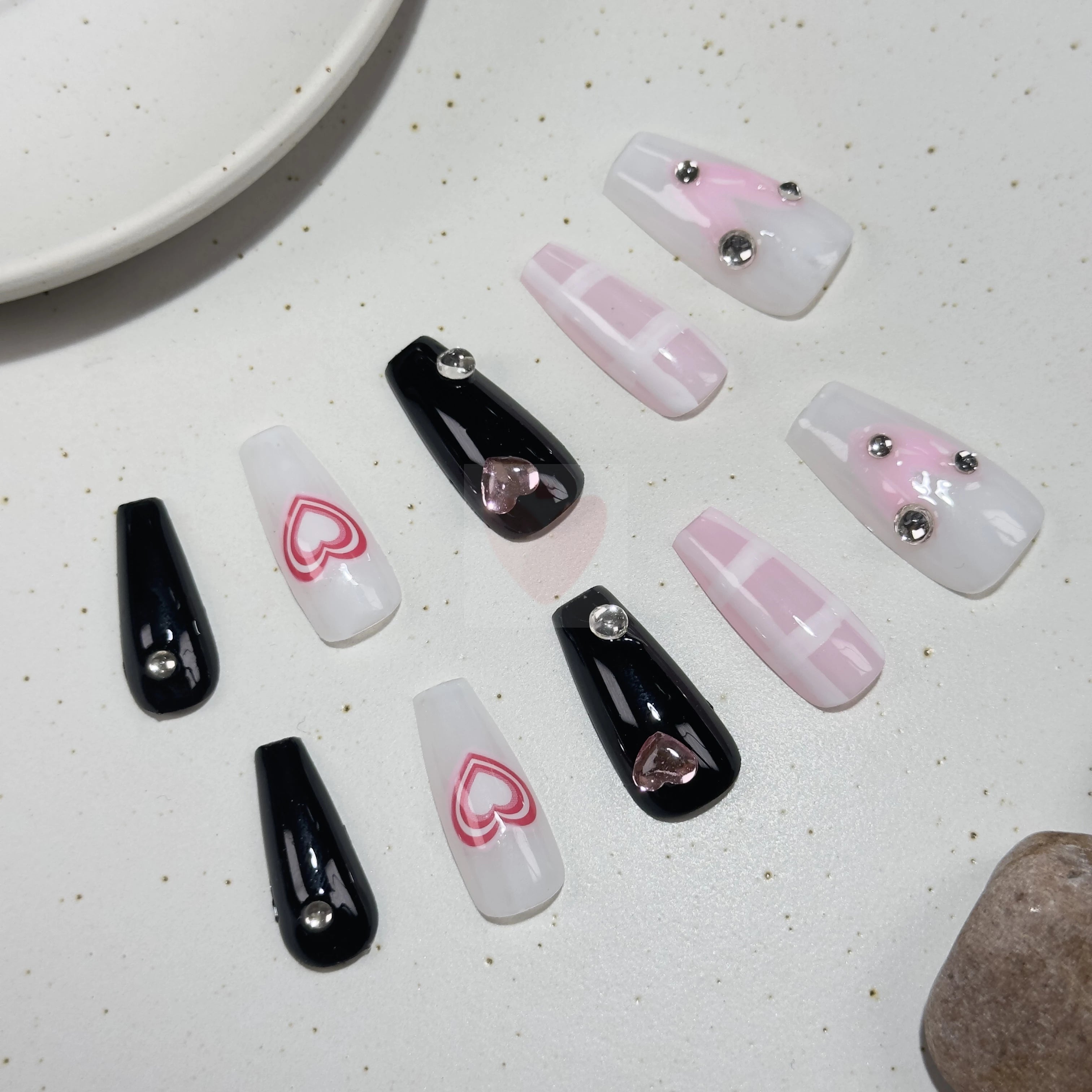 Gemstone Noir - Dress For Nails - Press On Nails