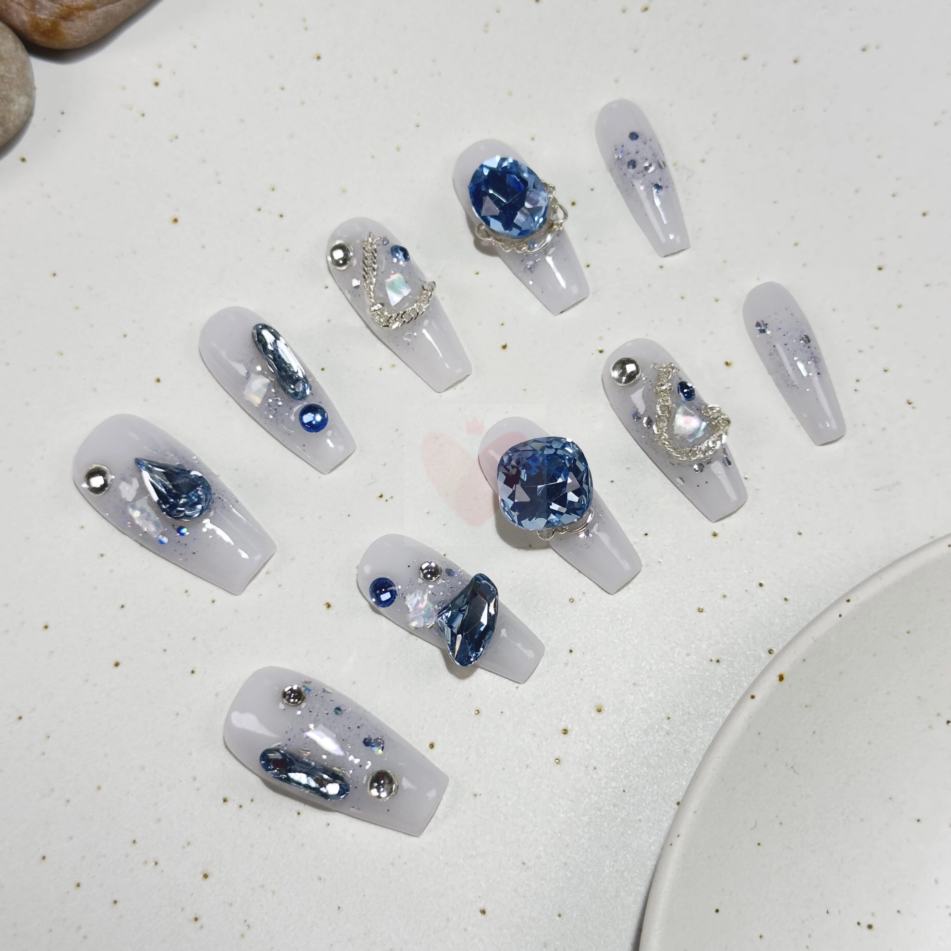 Ocean Sparkle - Dress For Nails - Press On Nails