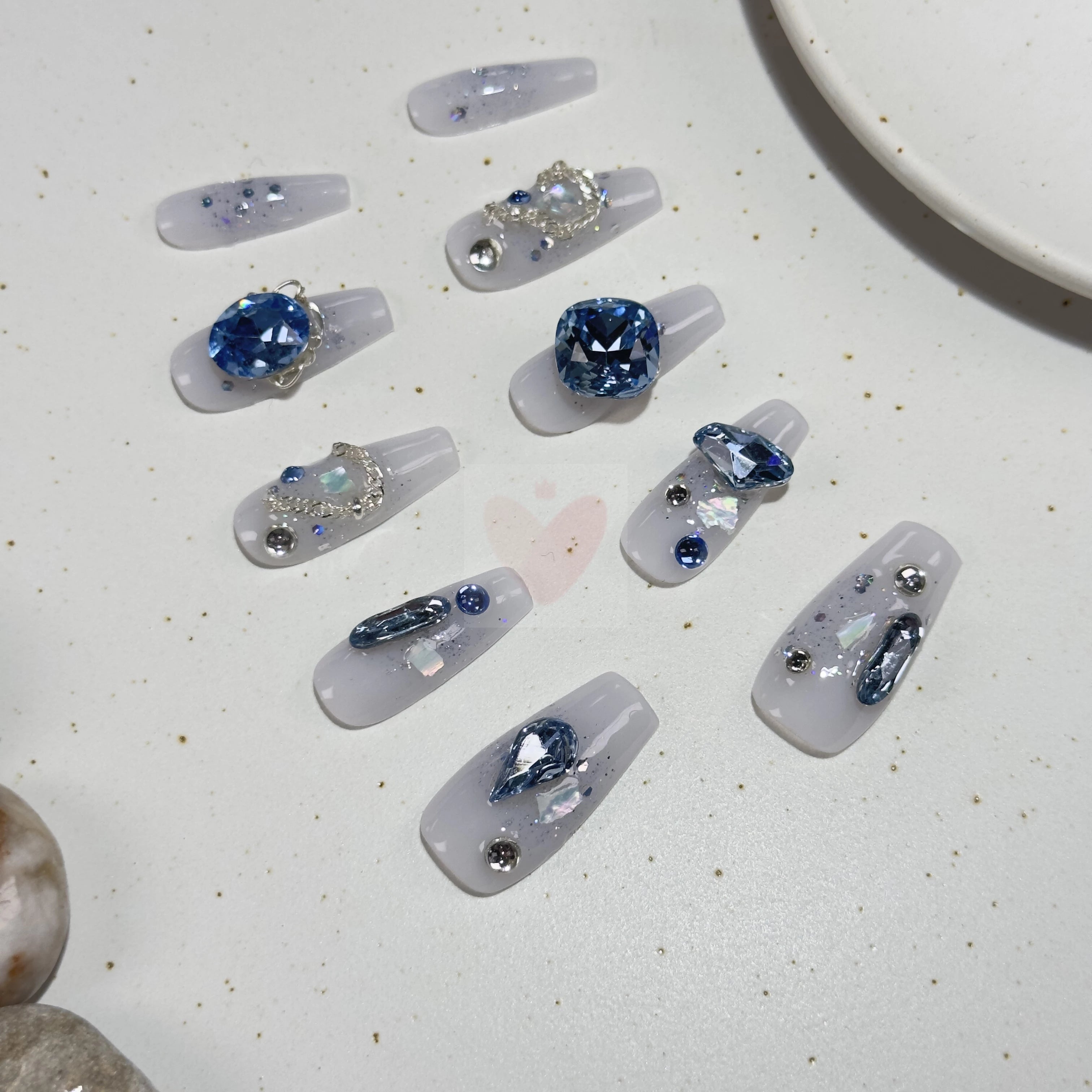 Ocean Sparkle - Dress For Nails - Press On Nails