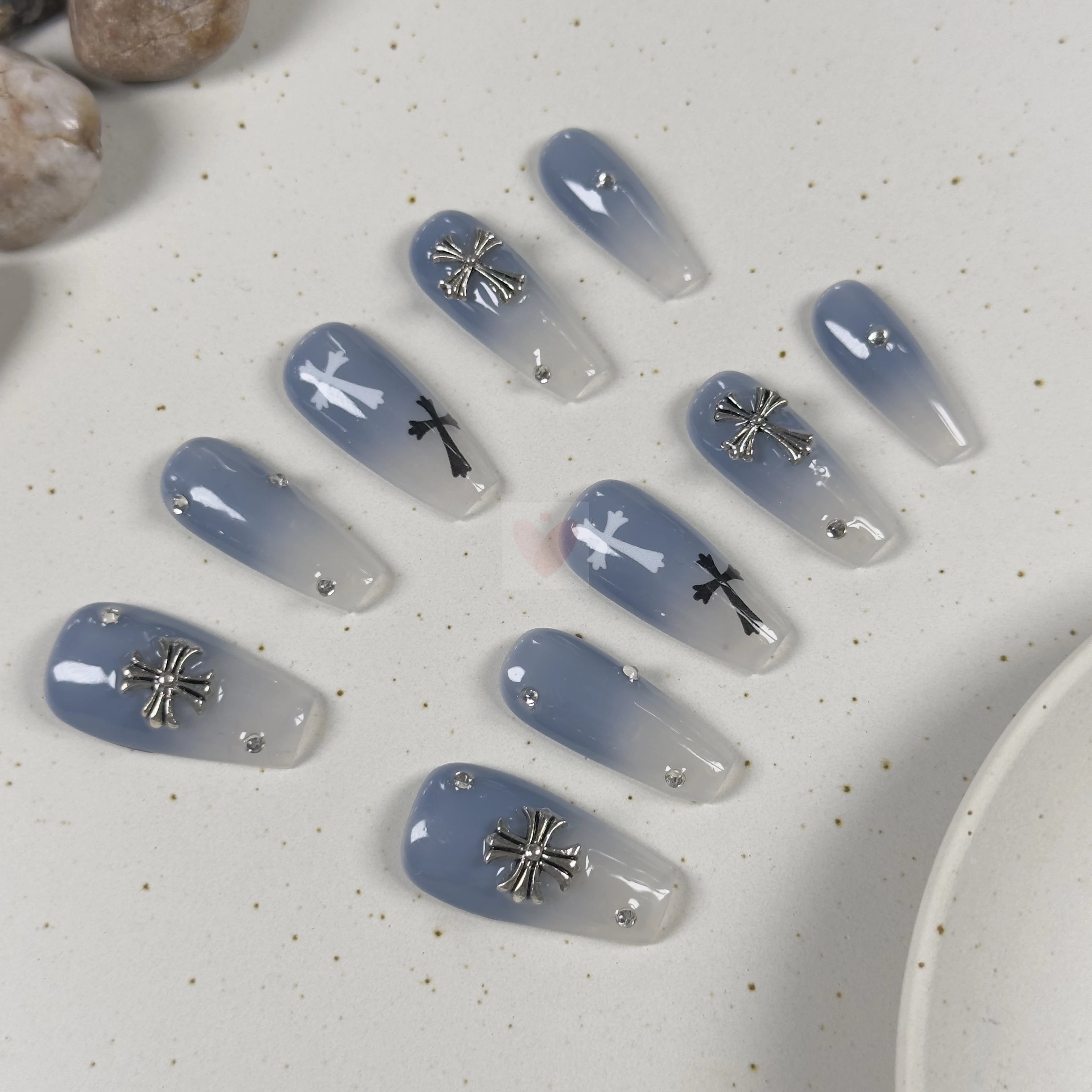 Heavenly Cross - Dress For Nails - Press On Nails