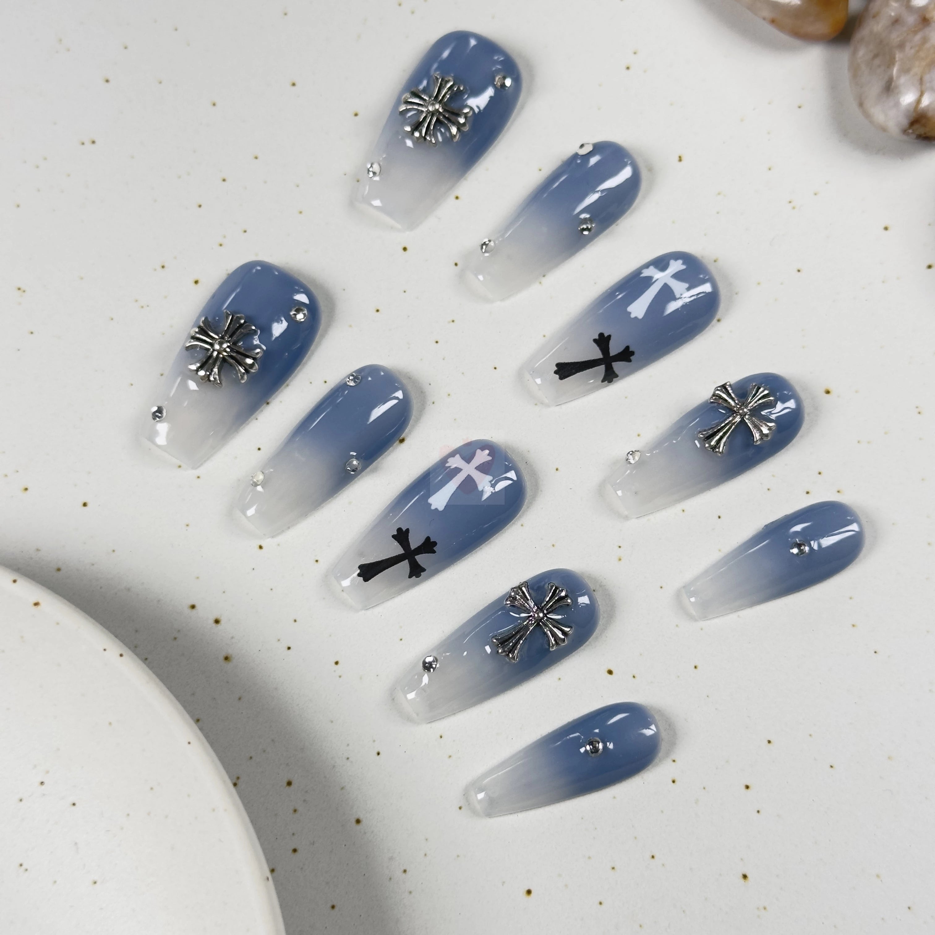 Heavenly Cross - Dress For Nails - Press On Nails