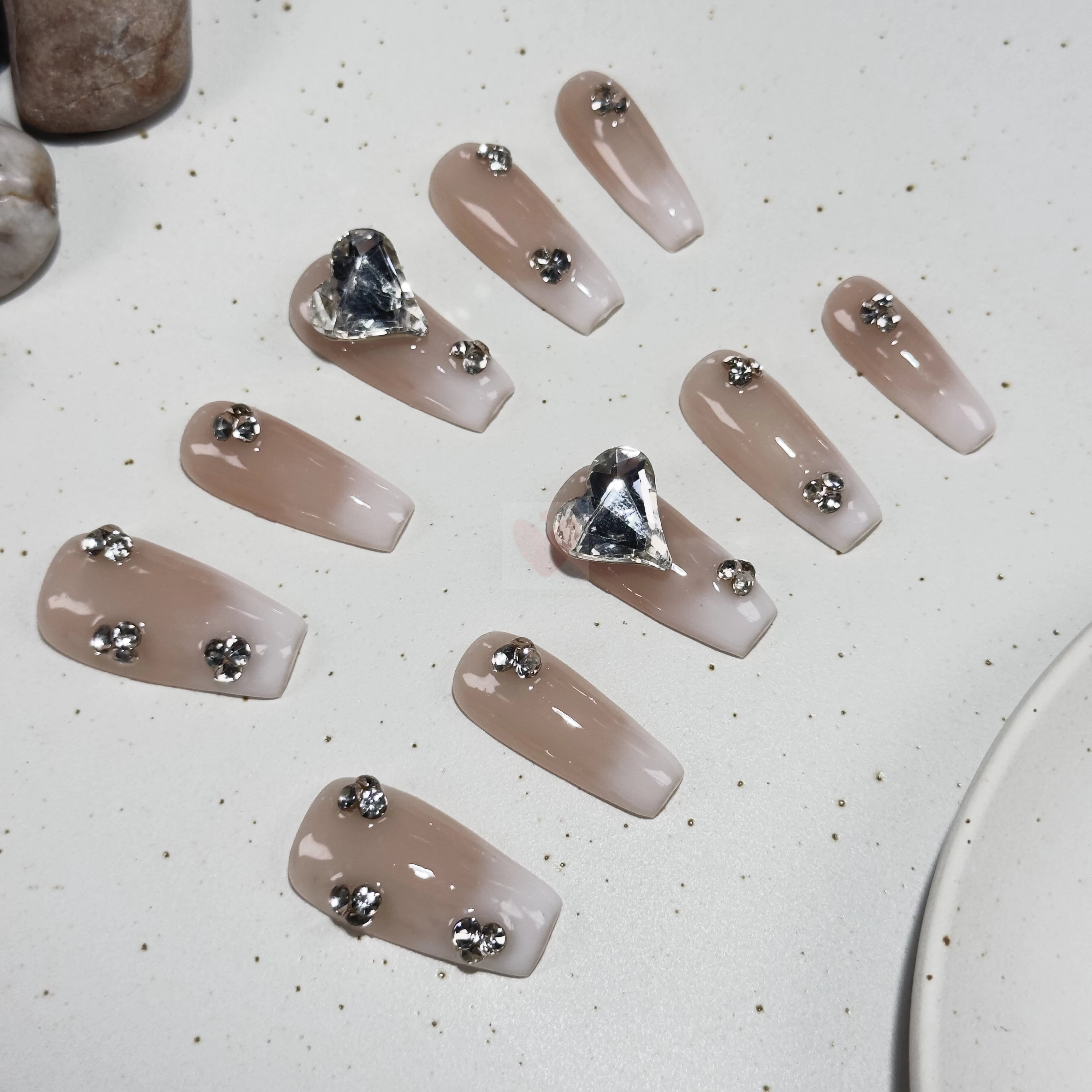 Blushing Hearts - Dress For Nails - Press On Nails