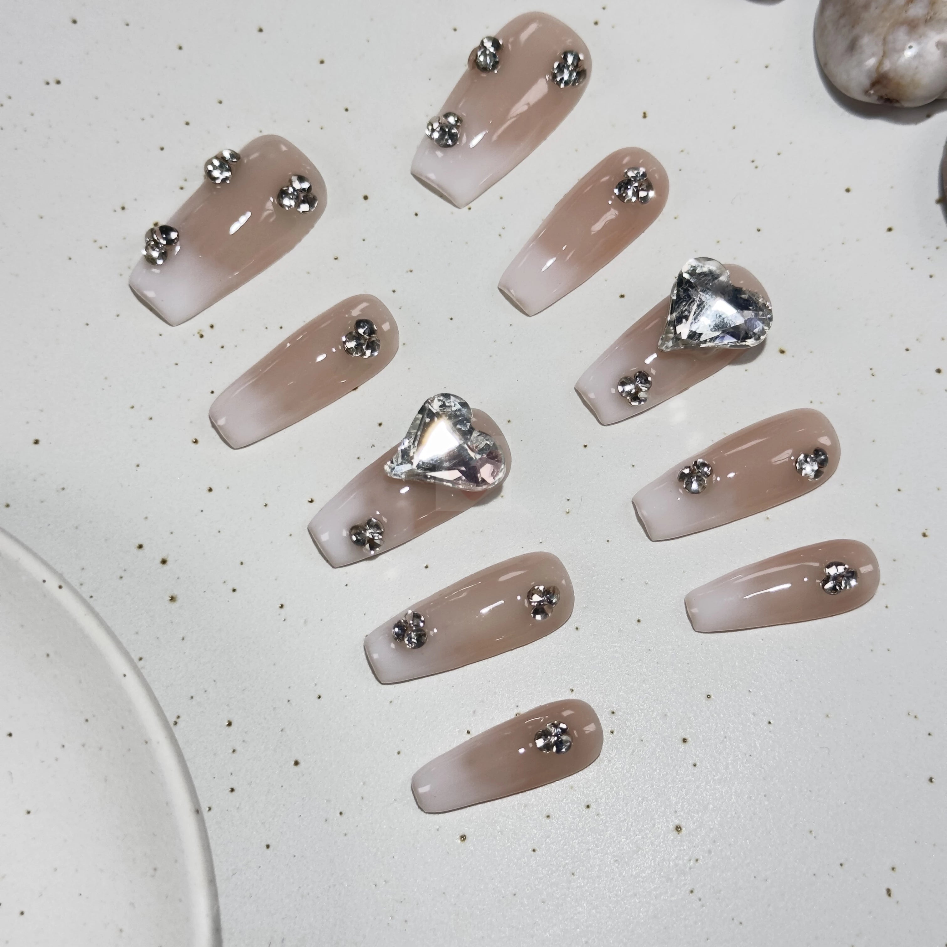 Blushing Hearts - Dress For Nails - Press On Nails