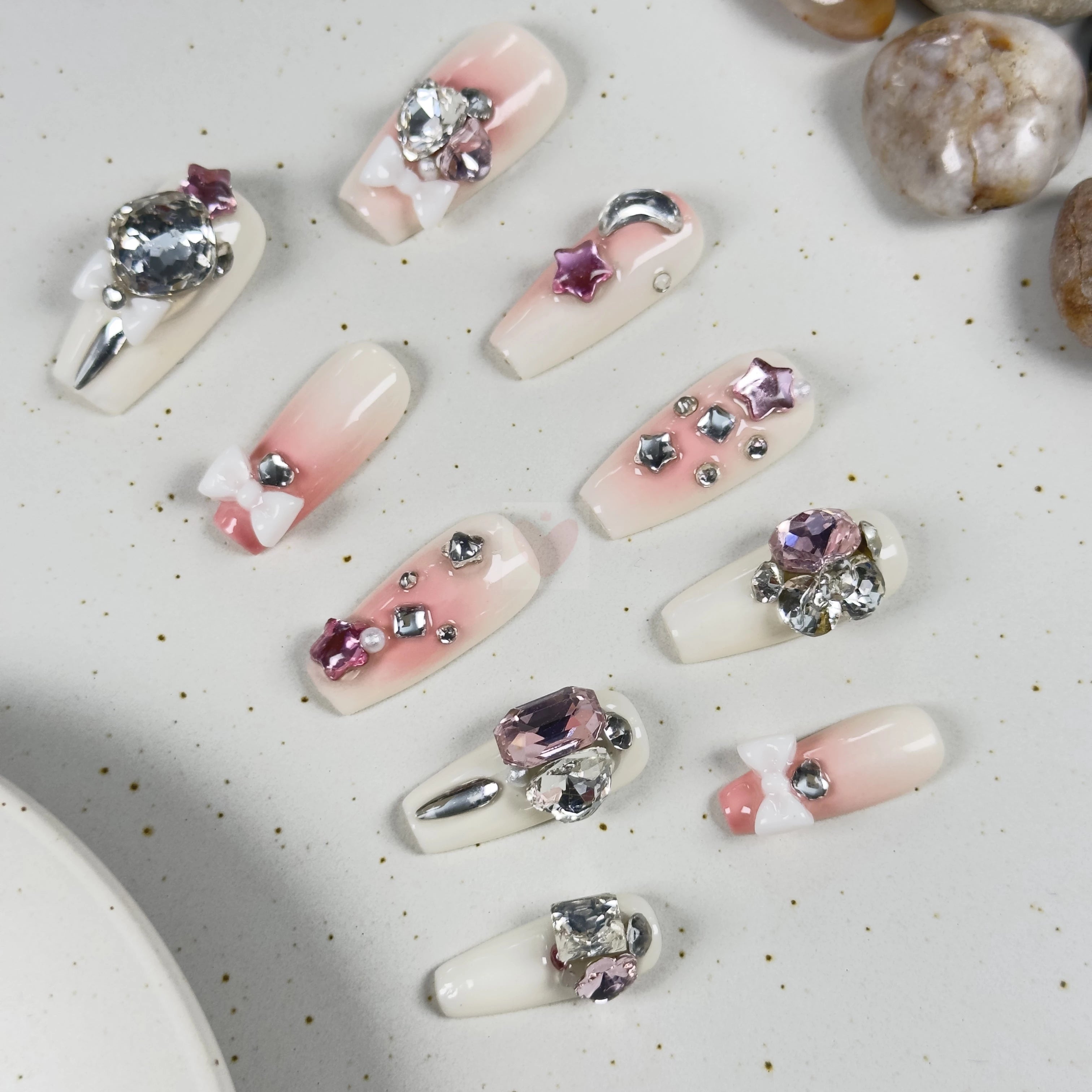 Starry Blush - Dress For Nails - Press On Nails
