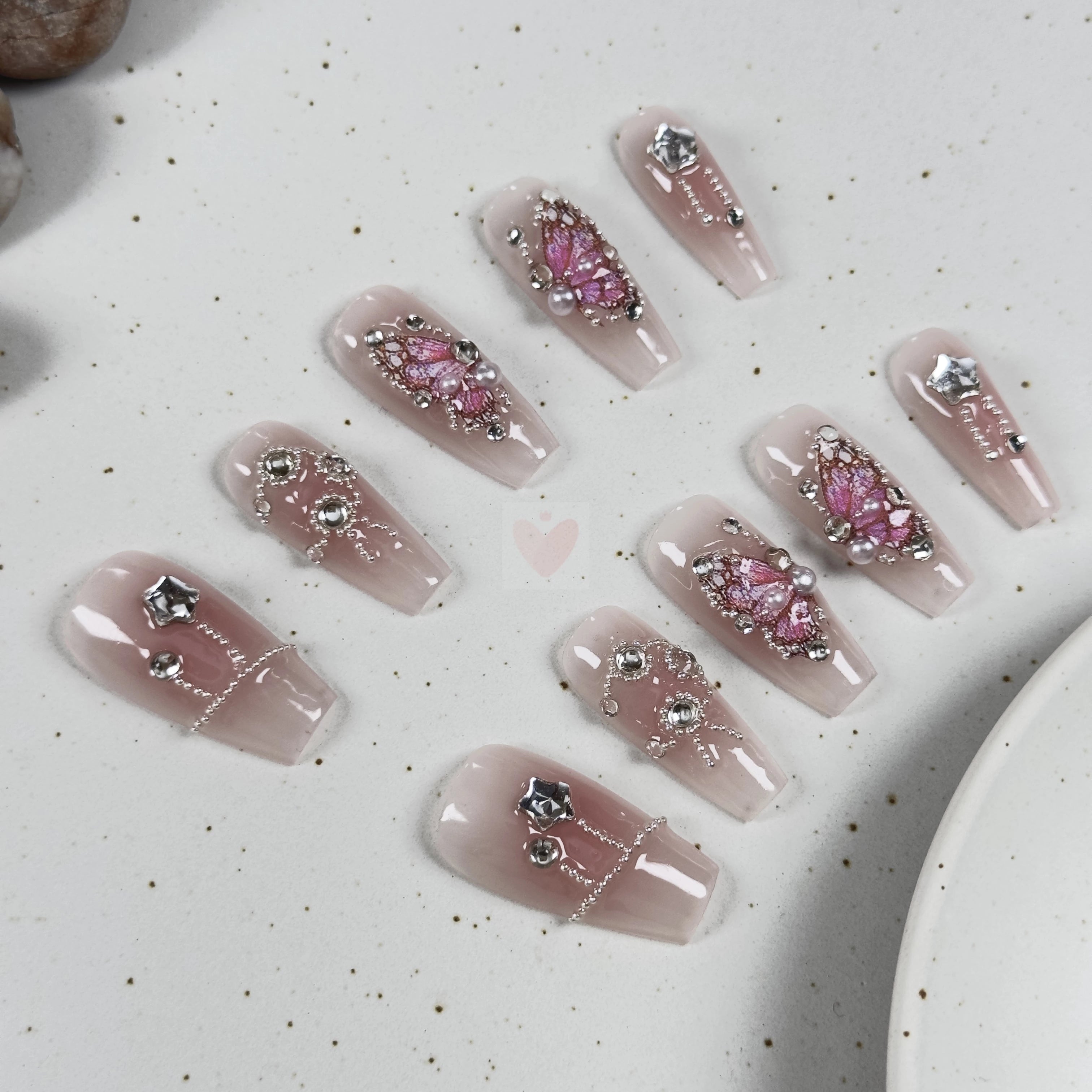 Starry Blush - Dress For Nails - Press On Nails