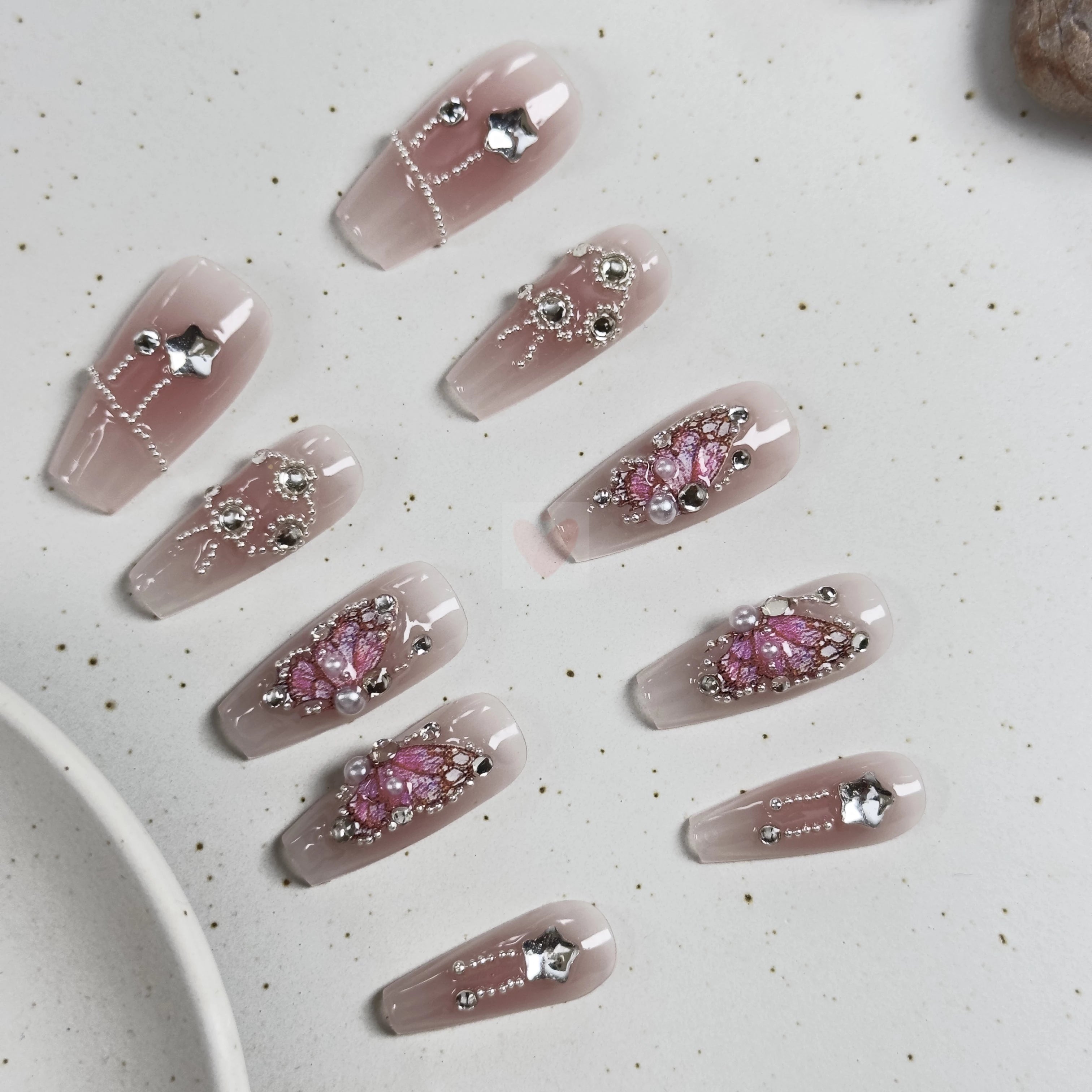 Starry Blush - Dress For Nails - Press On Nails