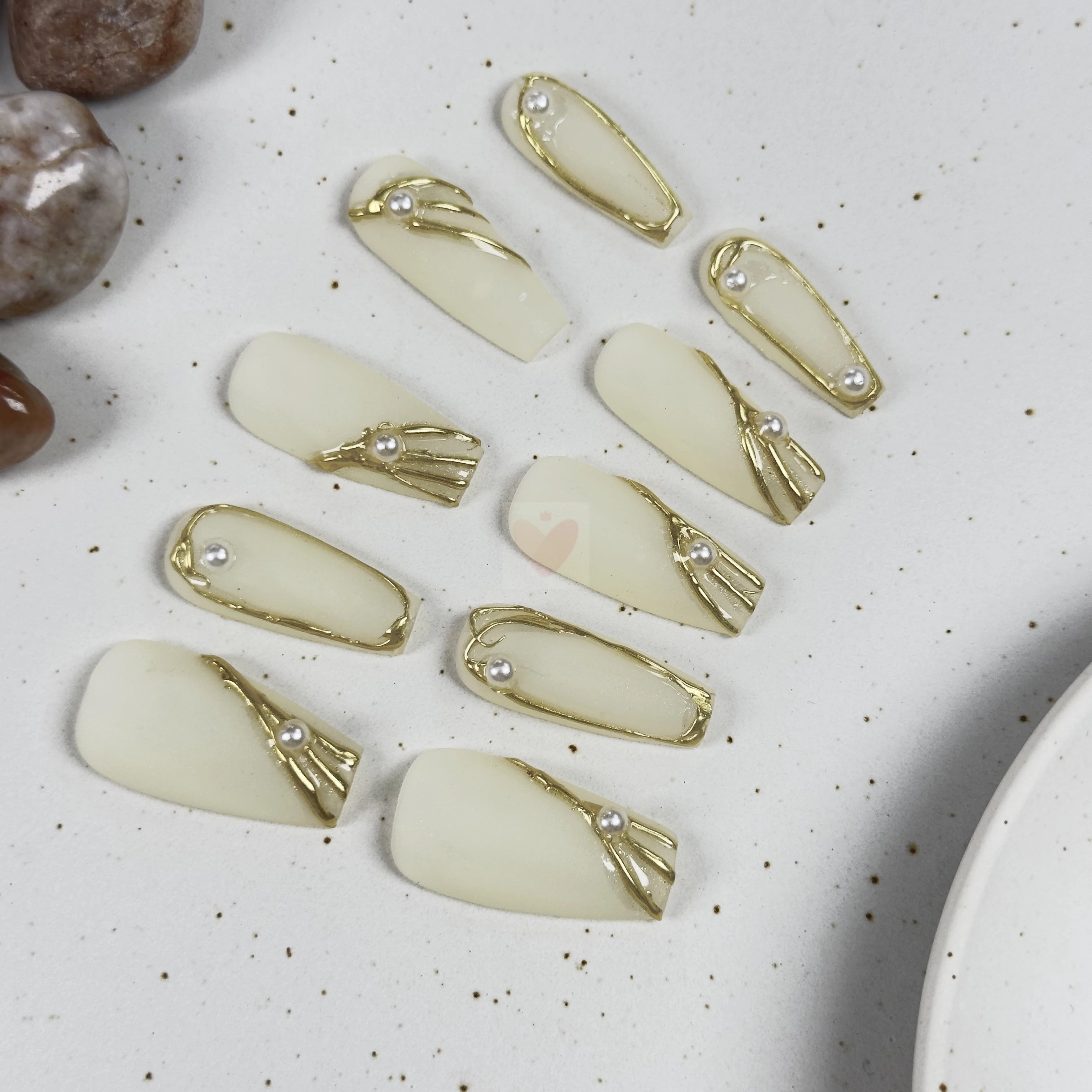 Golden Frost - Dress For Nails - Press On Nails