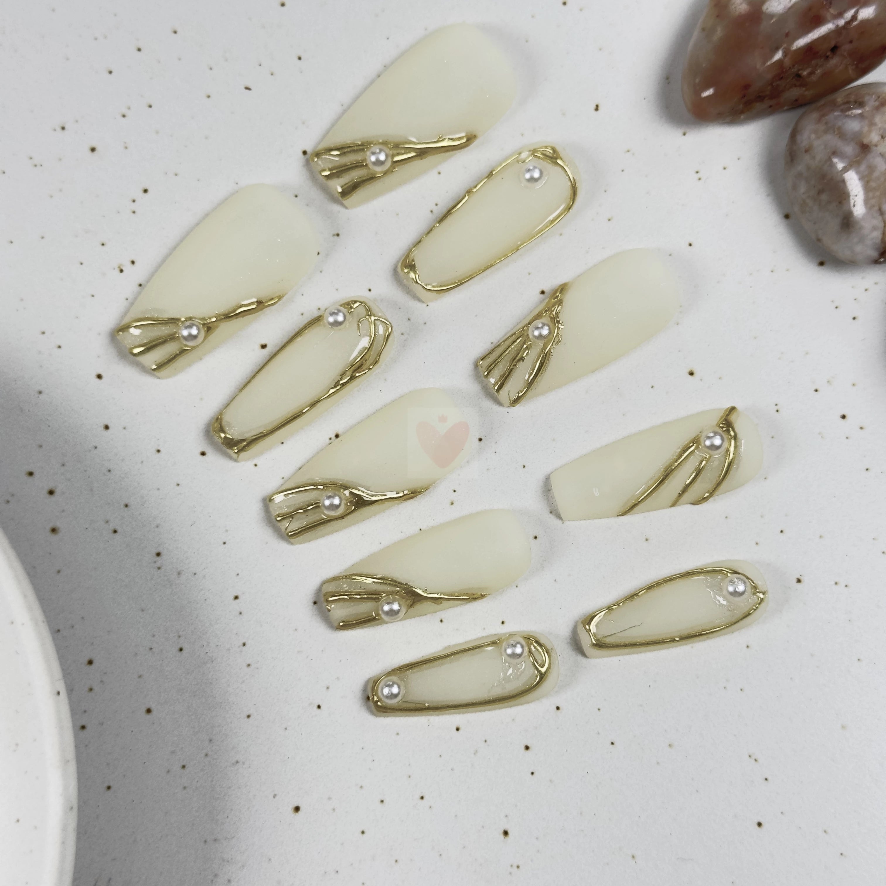 Golden Frost - Dress For Nails - Press On Nails