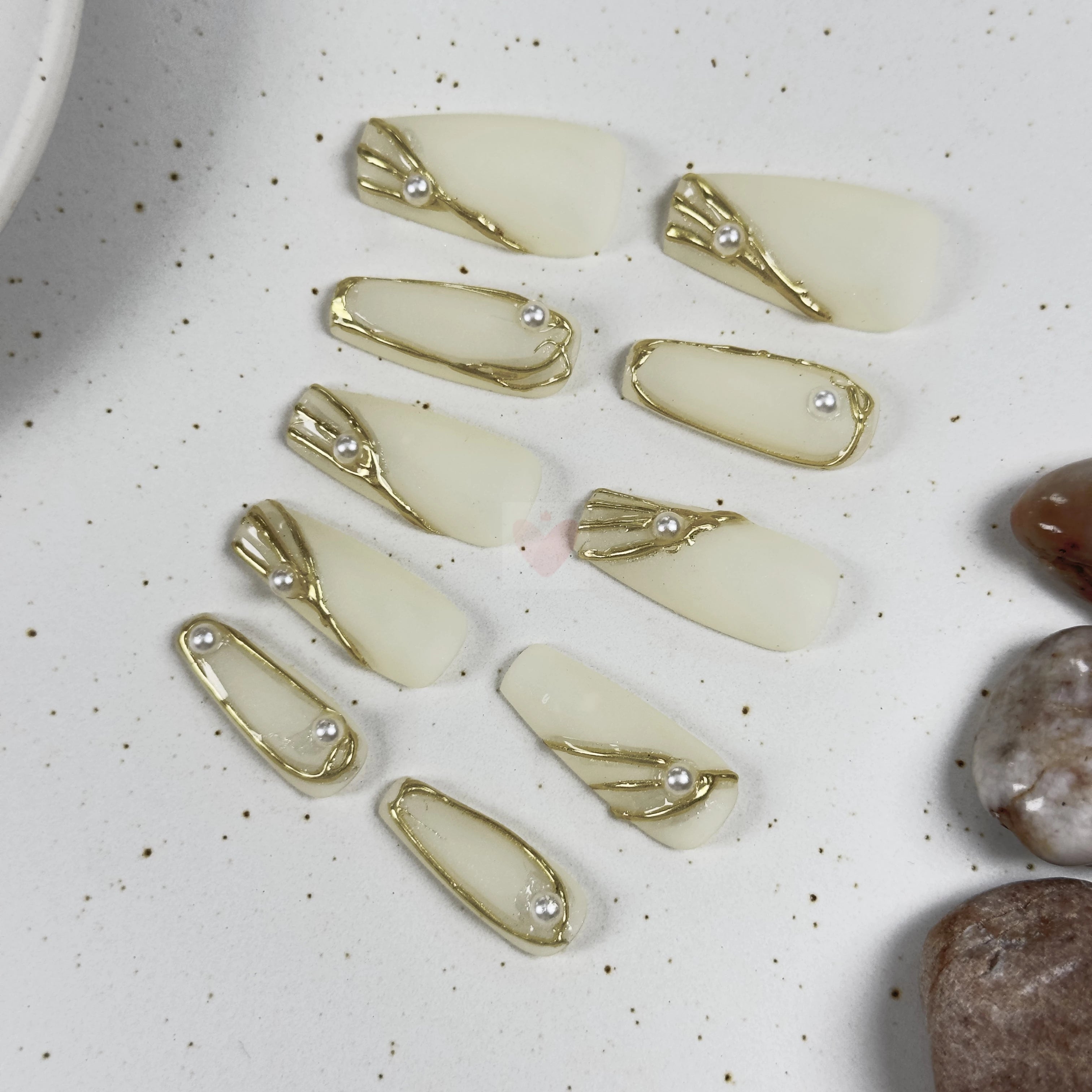 Golden Frost - Dress For Nails - Press On Nails