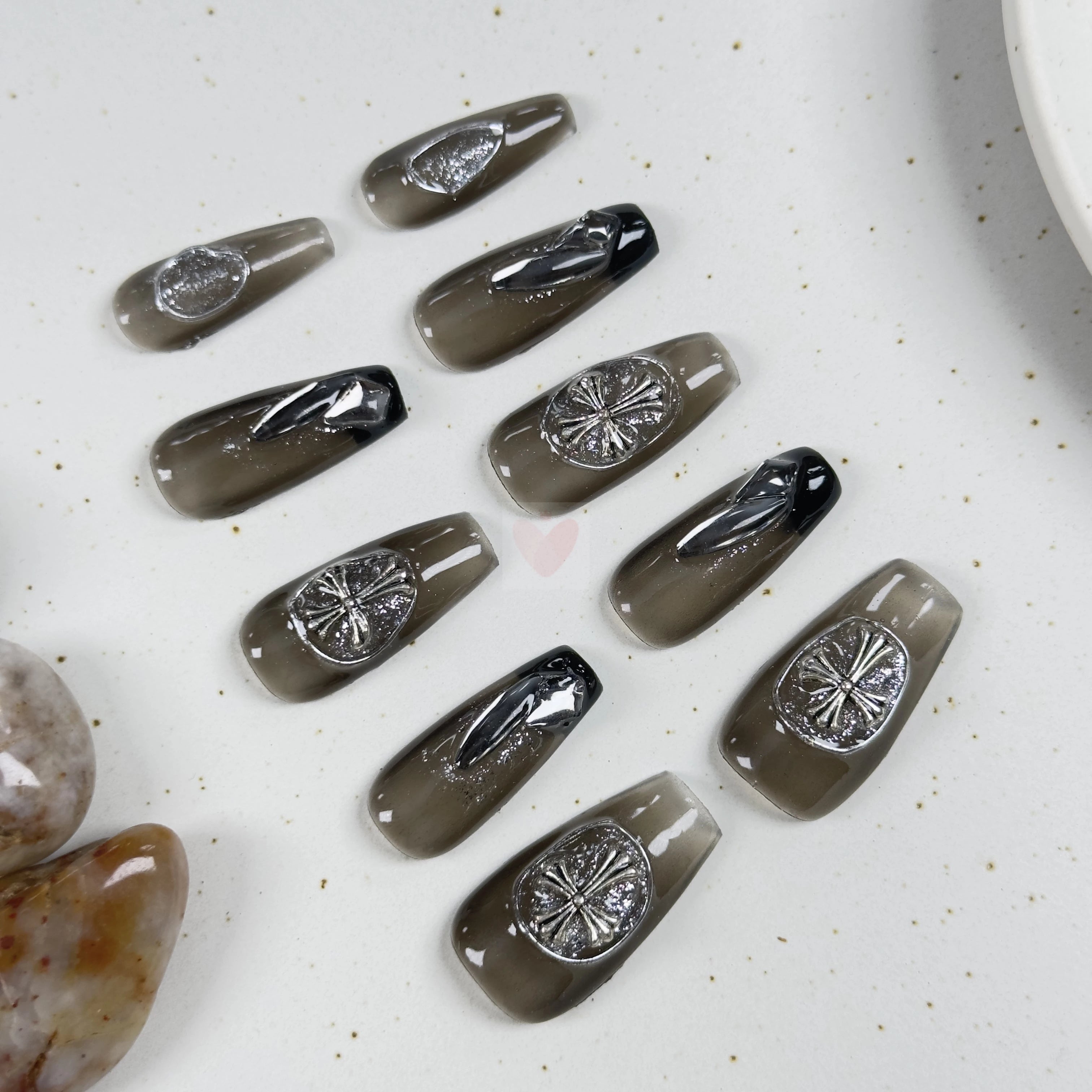 Onyx Elegance - Dress For Nails - Press On Nails