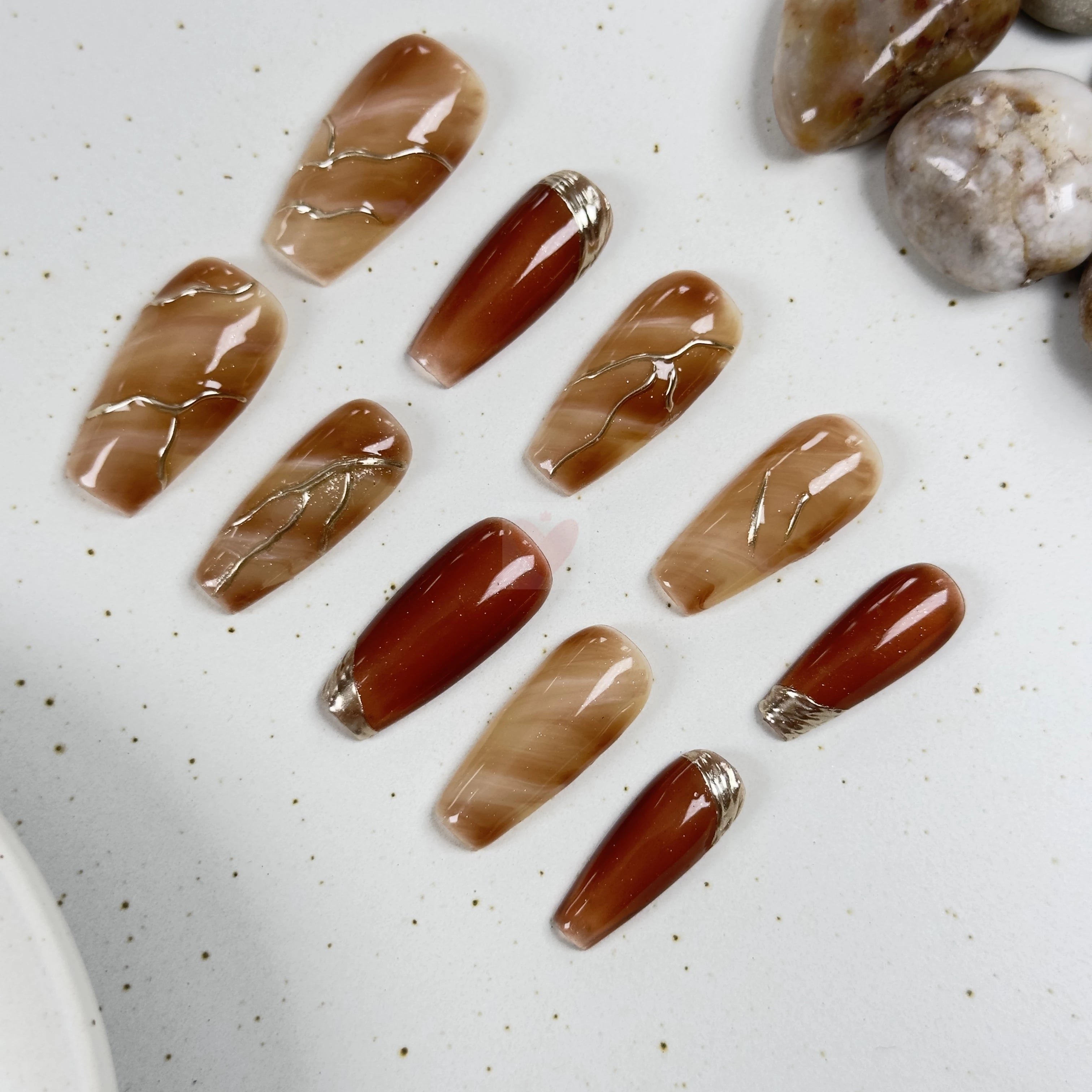 Marble Swirls - Dress For Nails - Press On Nails