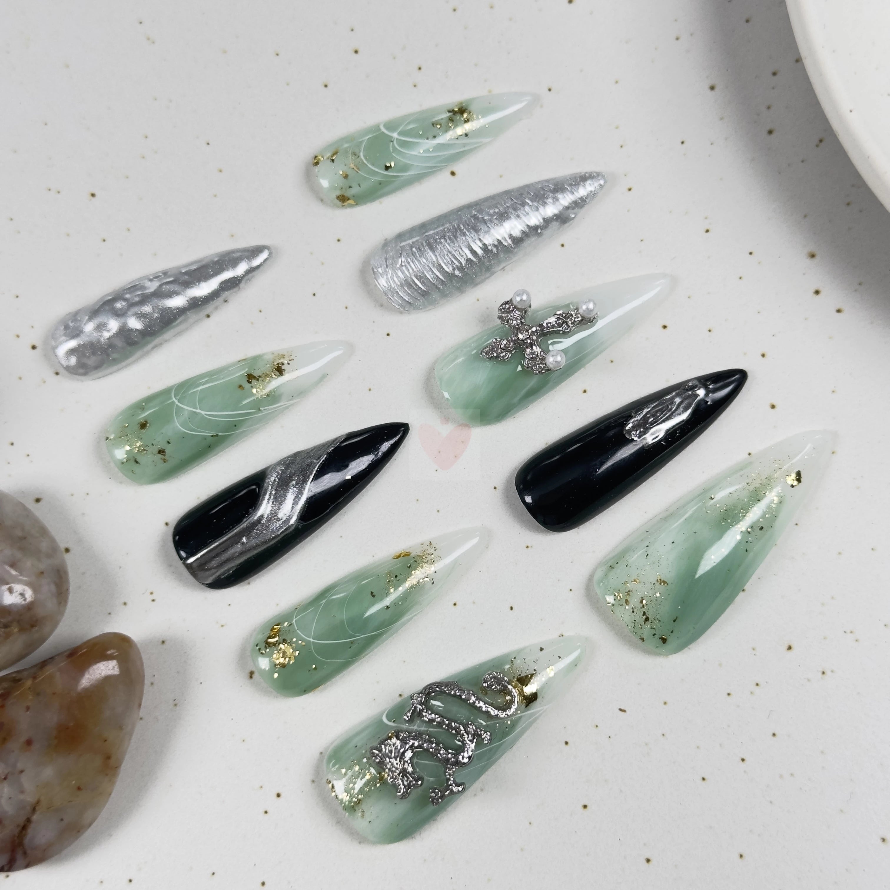 Emerald Enchantment - Dress For Nails - Press On Nails