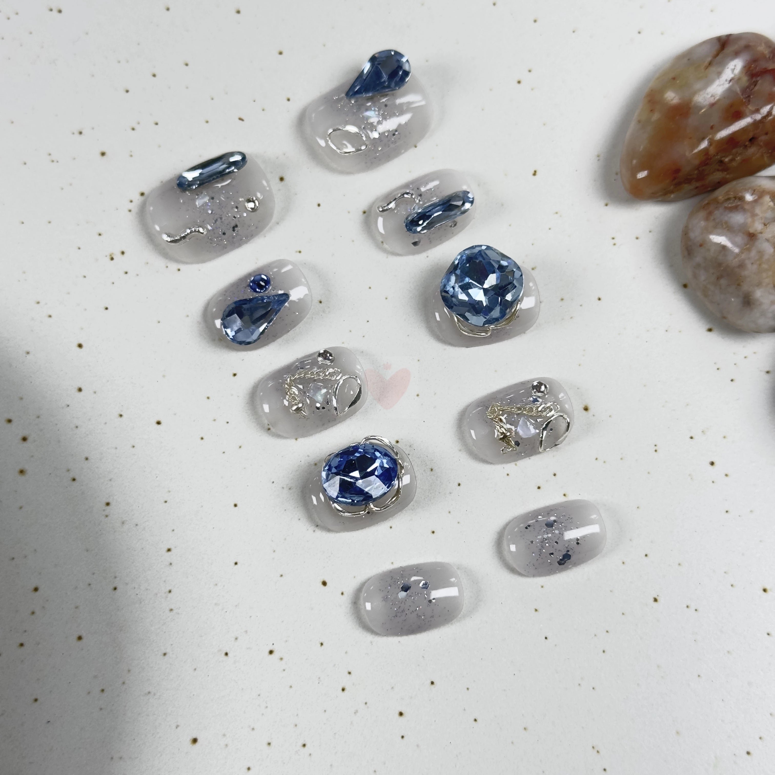 Sapphire Sparkle - Dress For Nails - Press On Nails