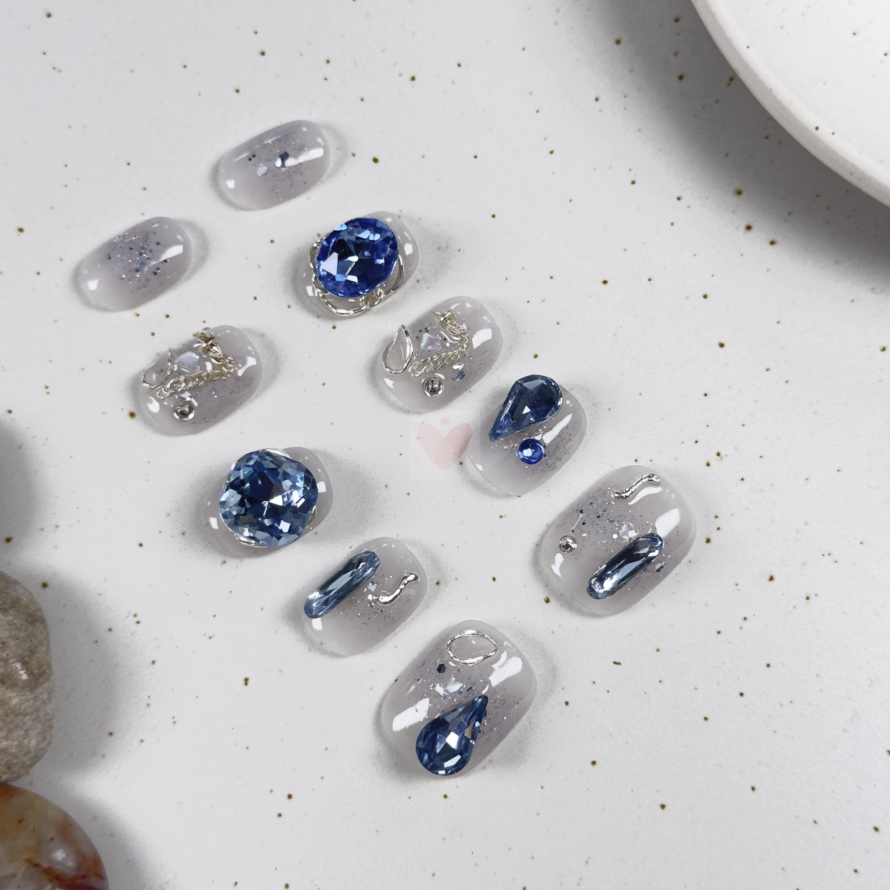 Sapphire Sparkle - Dress For Nails - Press On Nails