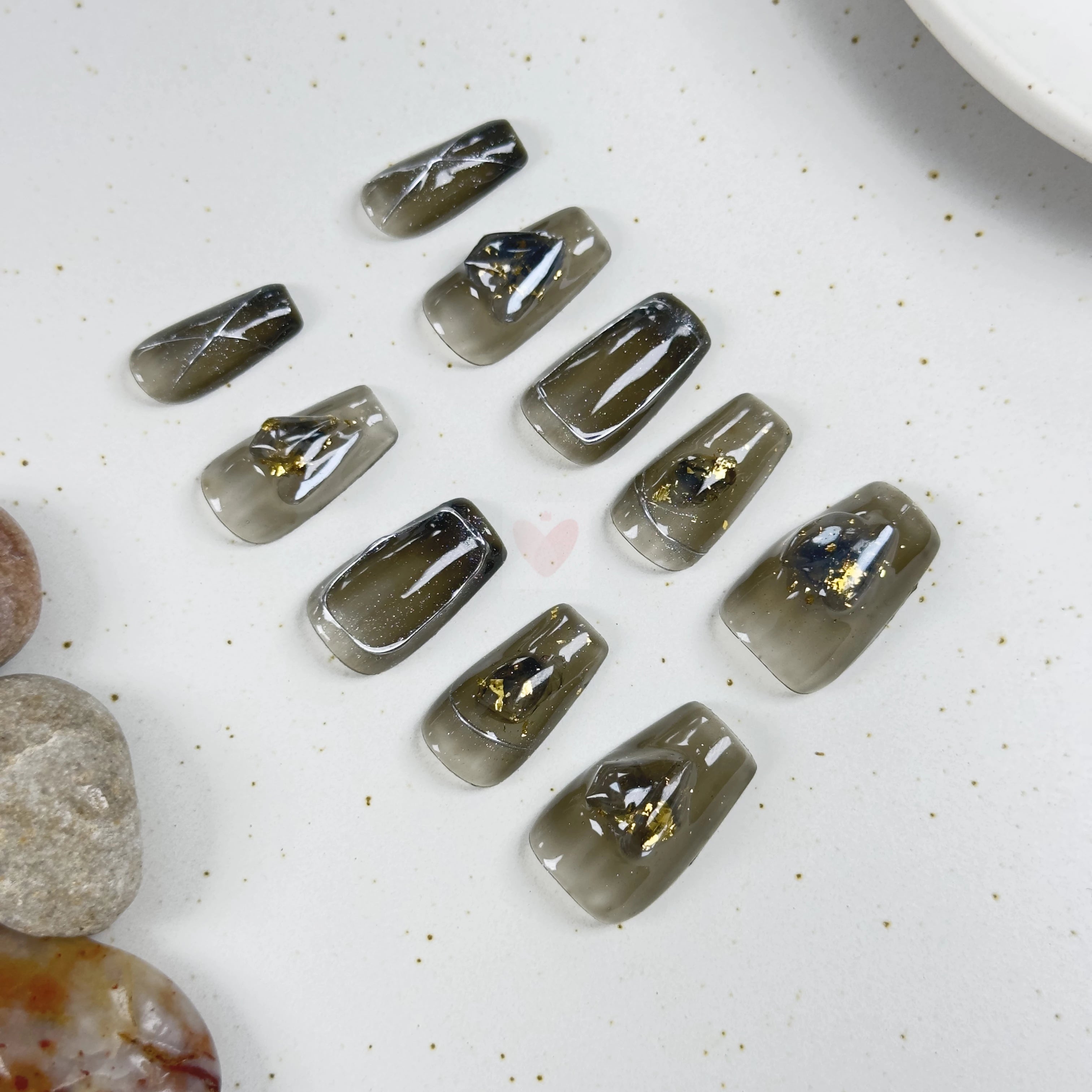 Silver Noir - Dress For Nails - Press On Nails