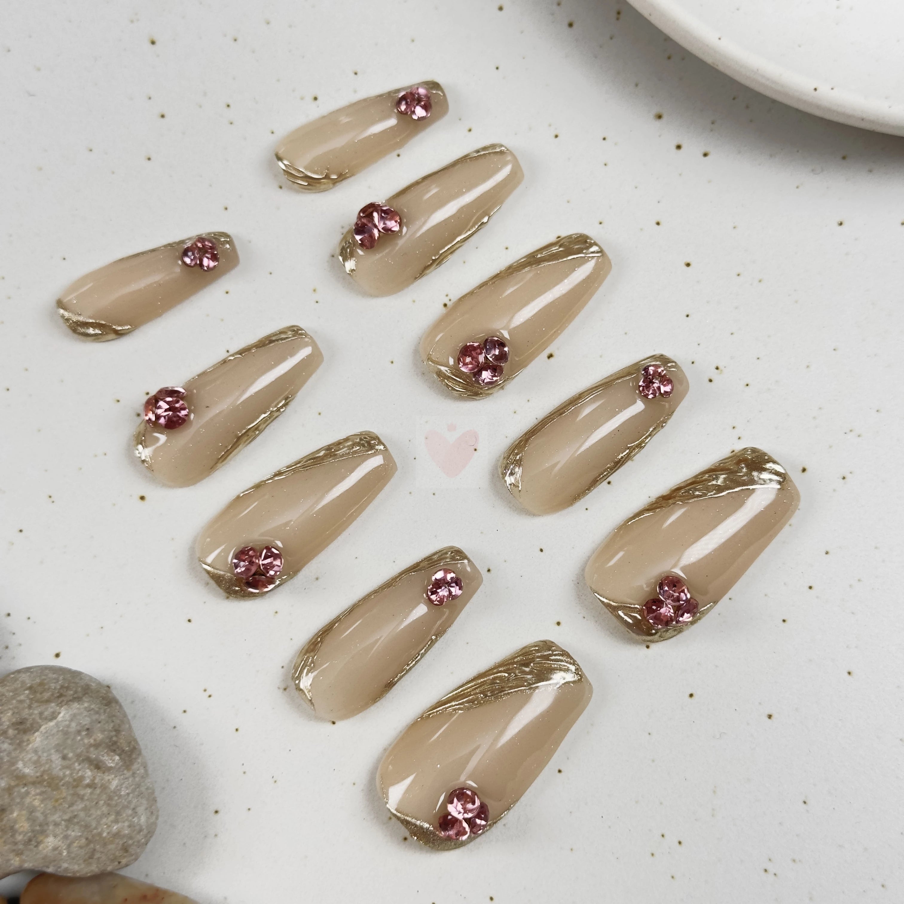 Golden Blush - Dress For Nails - Press On Nails