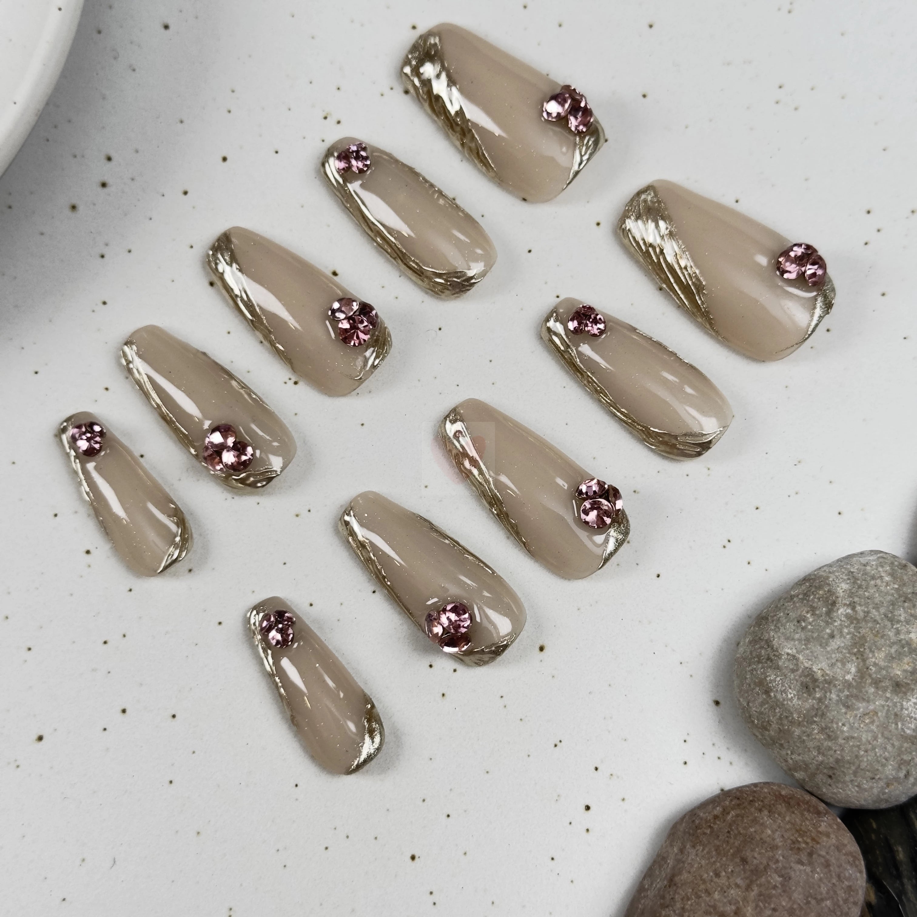 Golden Blush - Dress For Nails - Press On Nails