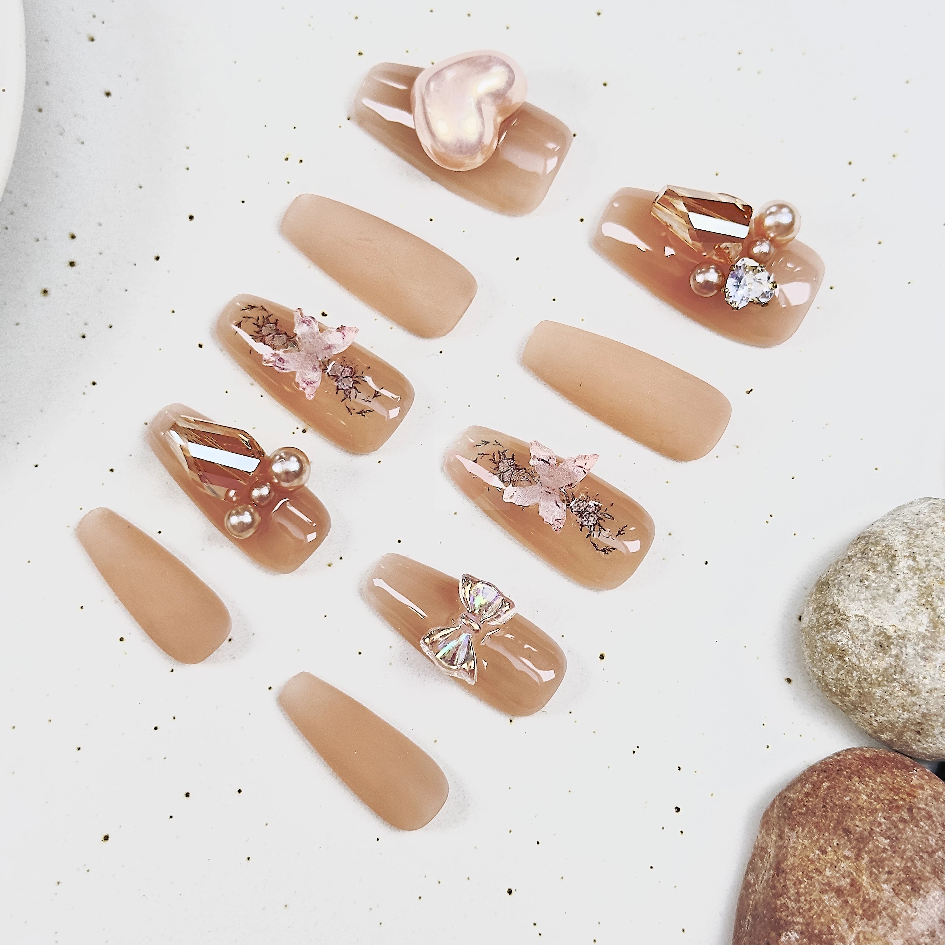 Blushing Whispers - Dress For Nails - Press On Nails