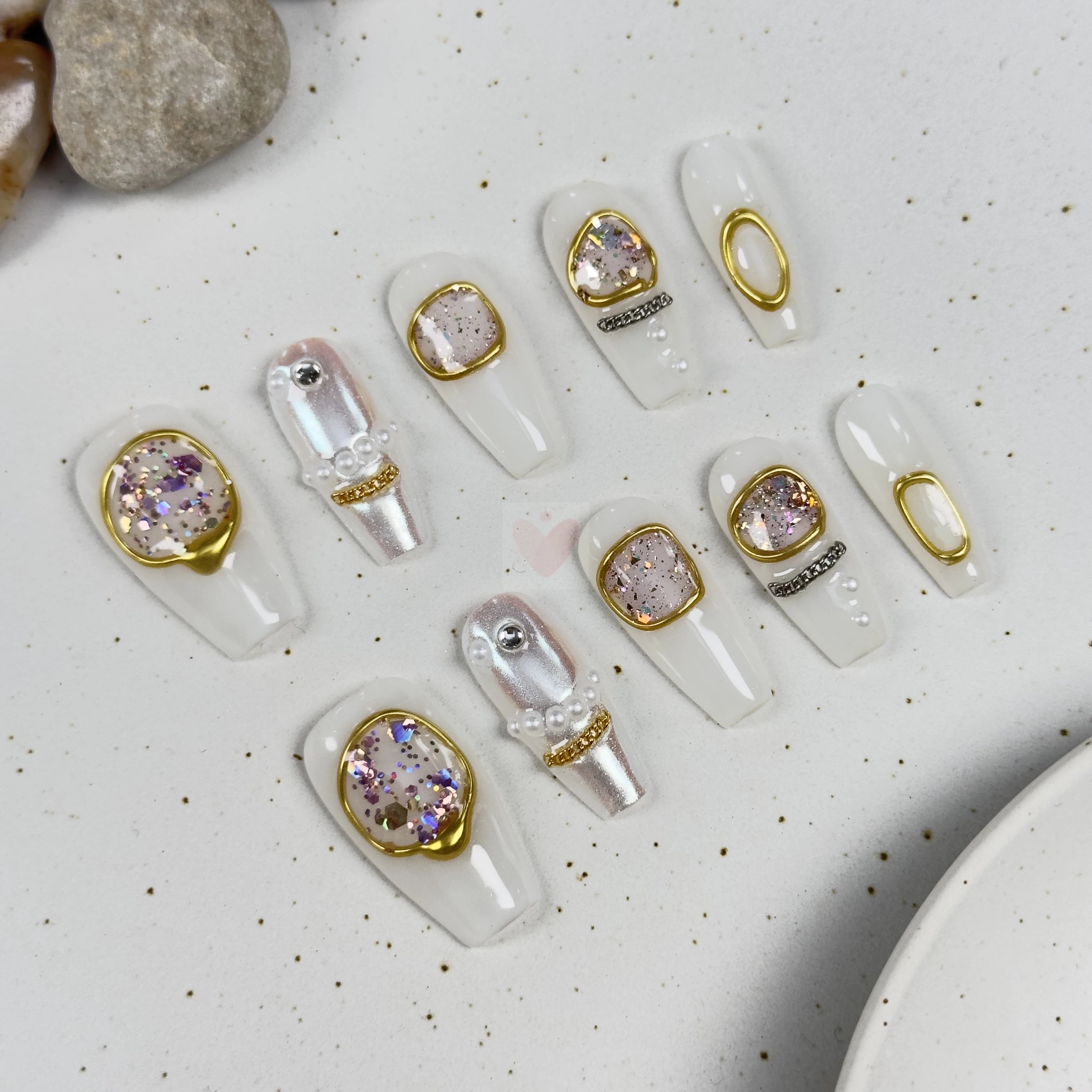 Silver Mirage - Dress For Nails - Press On Nails