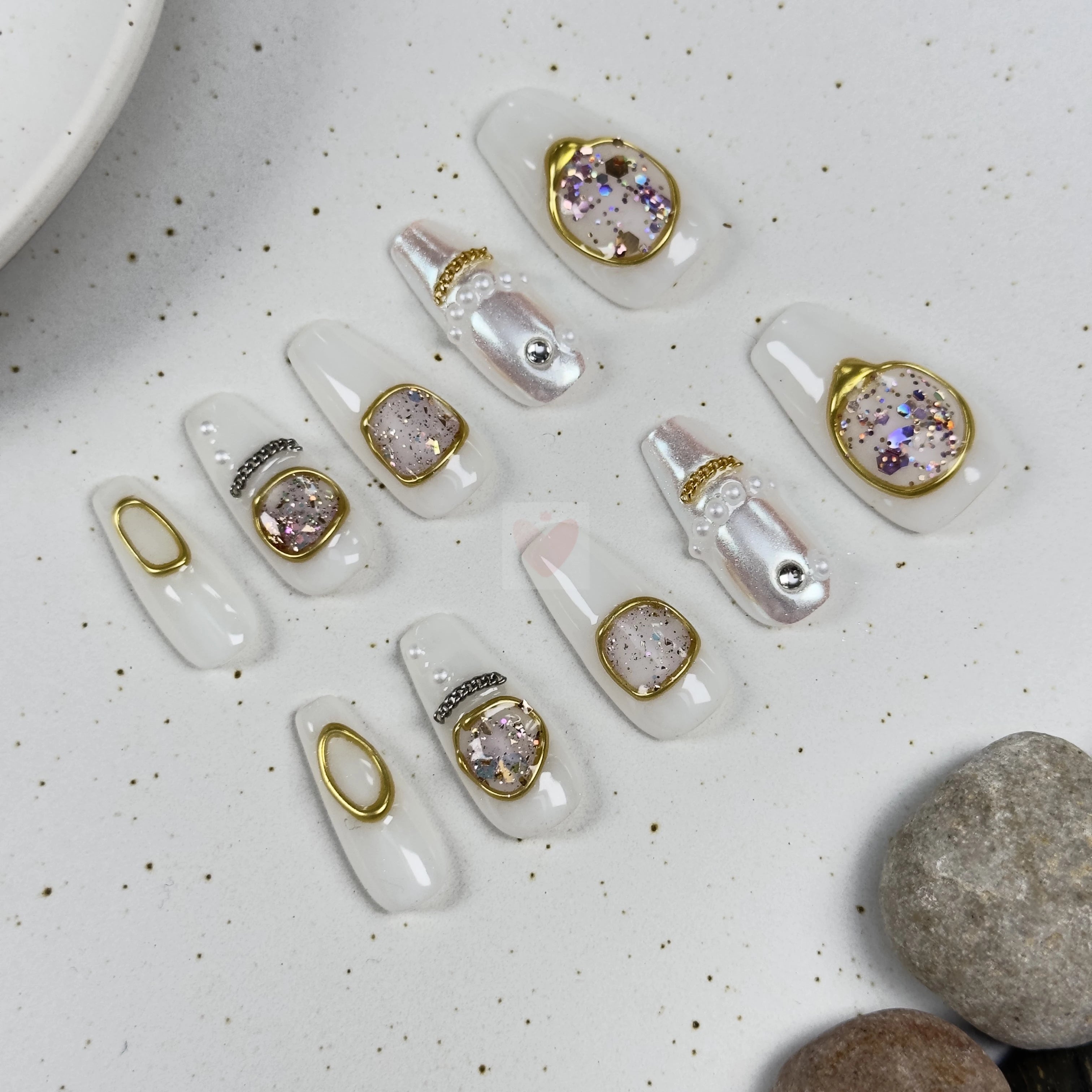 Silver Mirage - Dress For Nails - Press On Nails