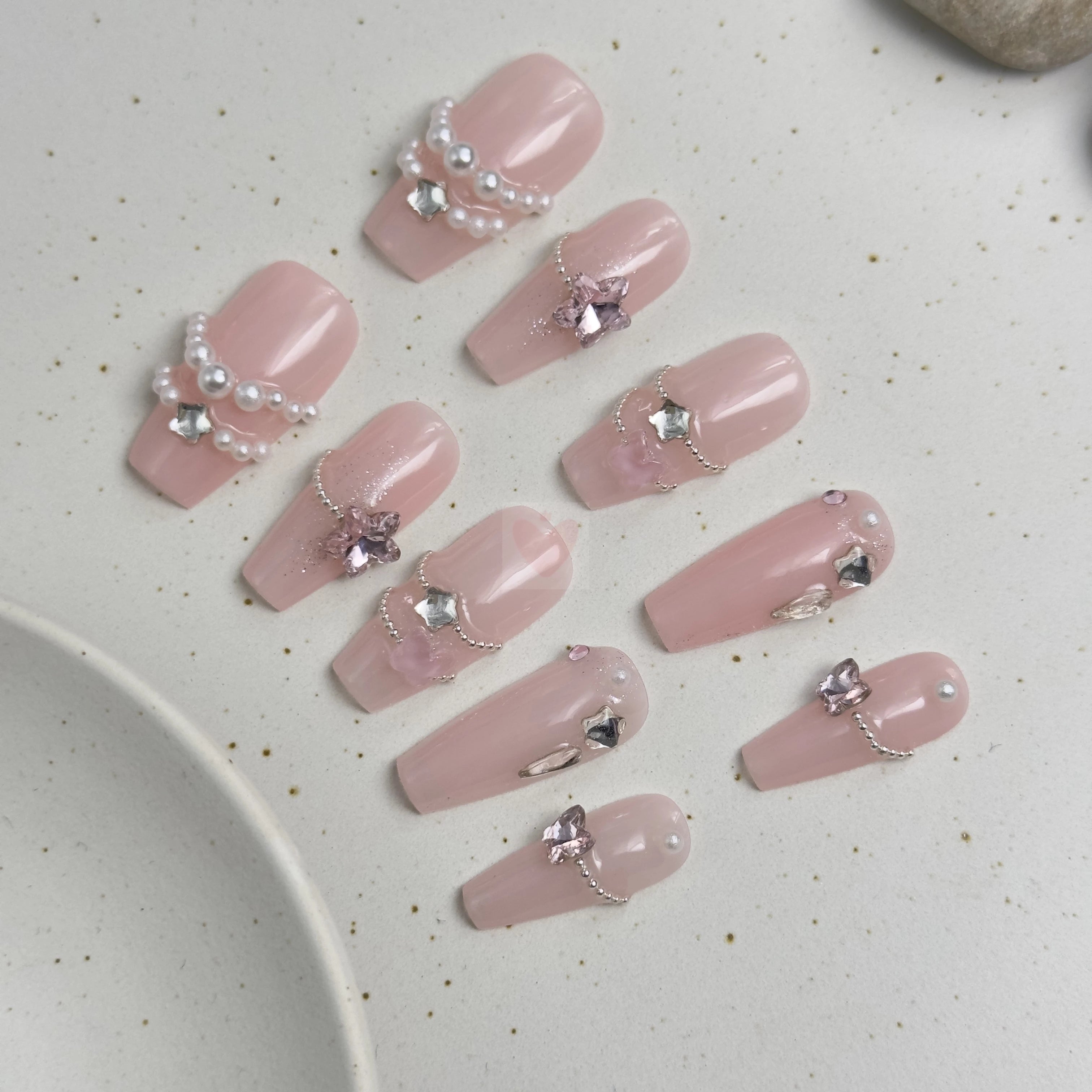 Rosy Whimsy - Dress For Nails - Press On Nails