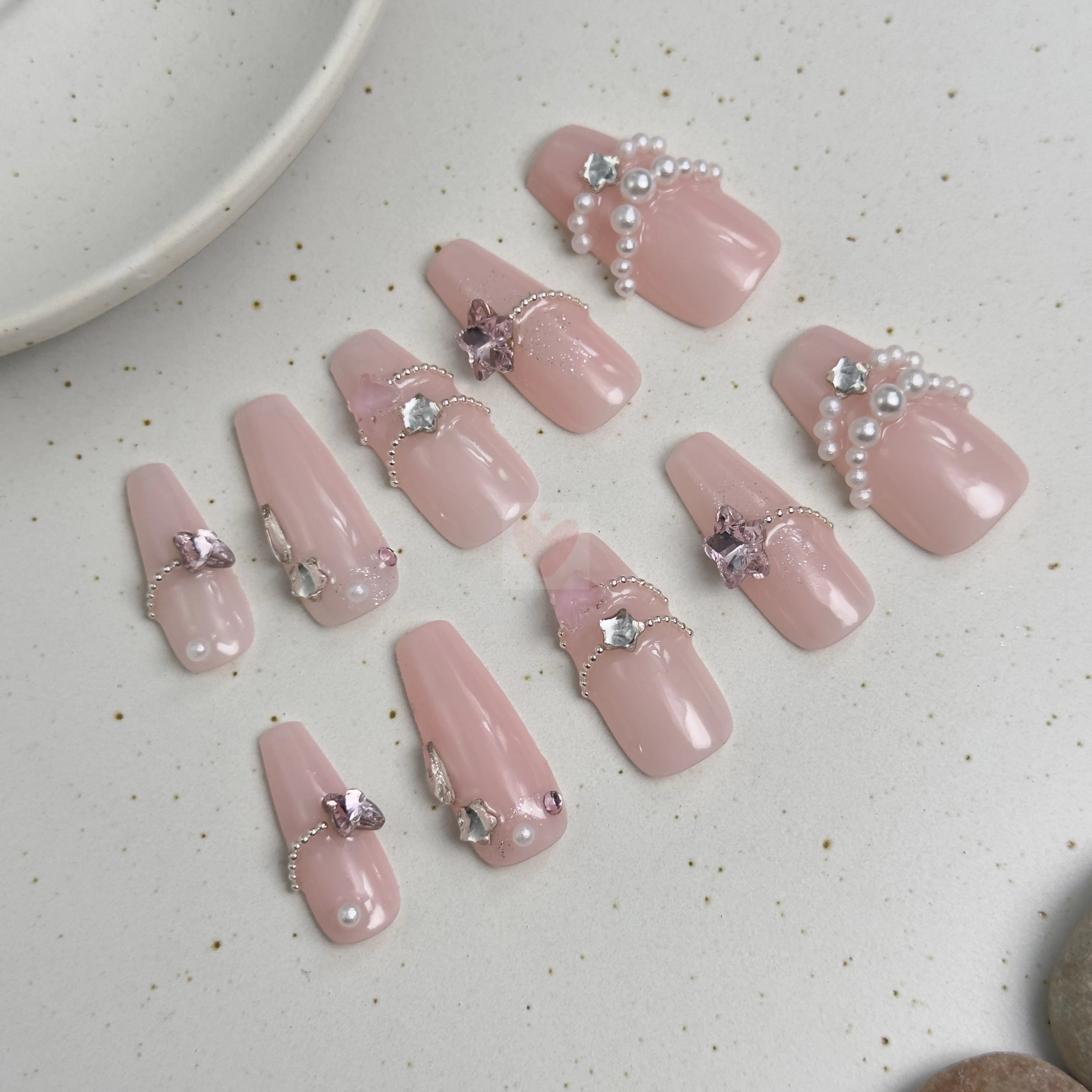 Rosy Whimsy - Dress For Nails - Press On Nails