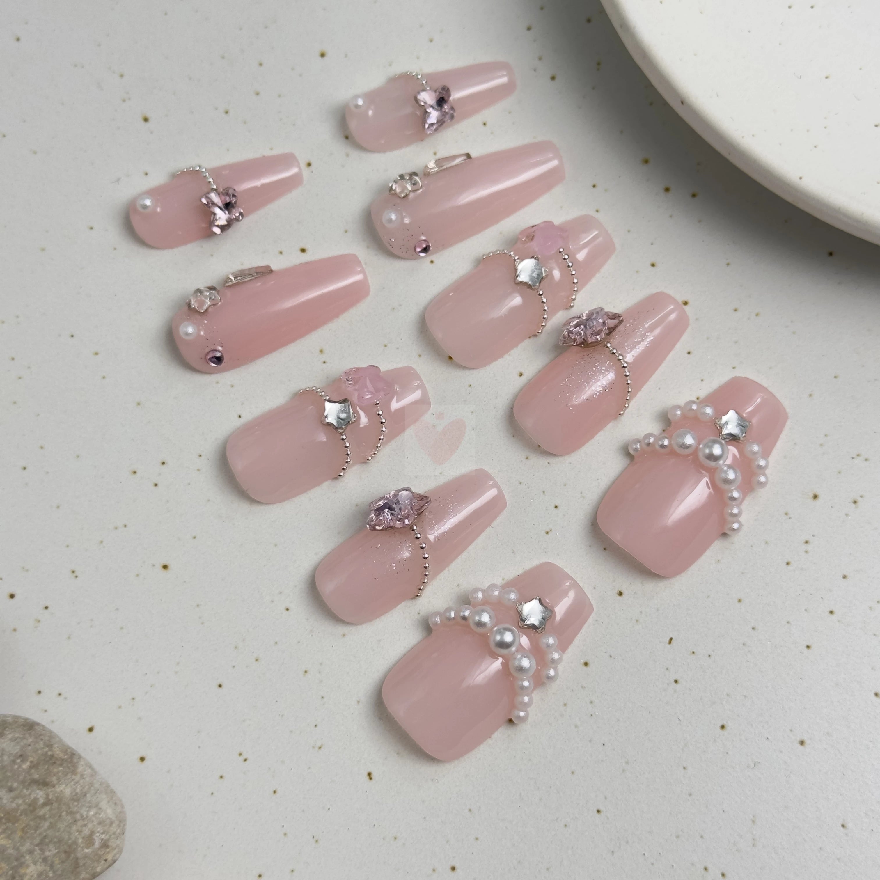 Rosy Whimsy - Dress For Nails - Press On Nails