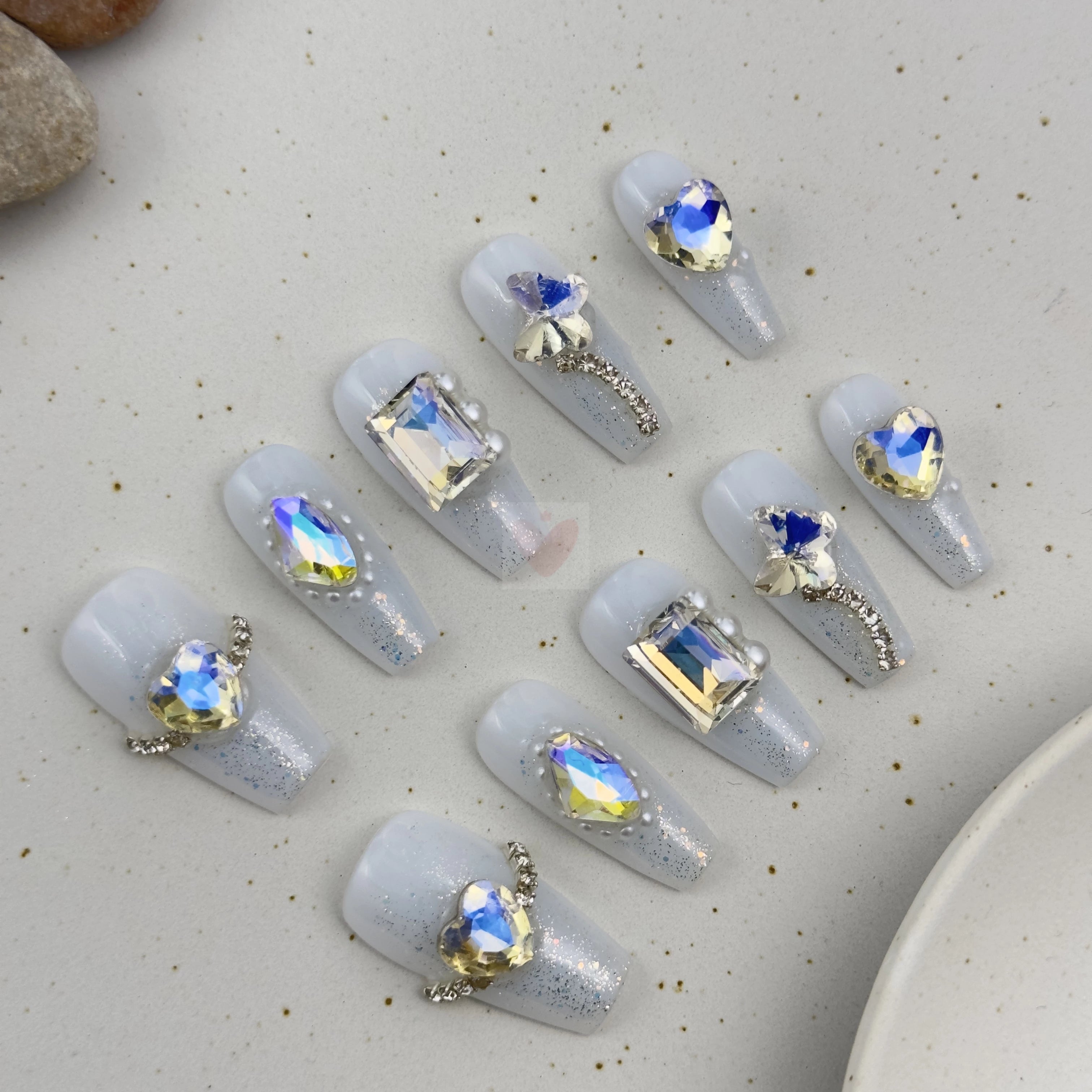 Whimsical White - Dress For Nails - Press On Nails