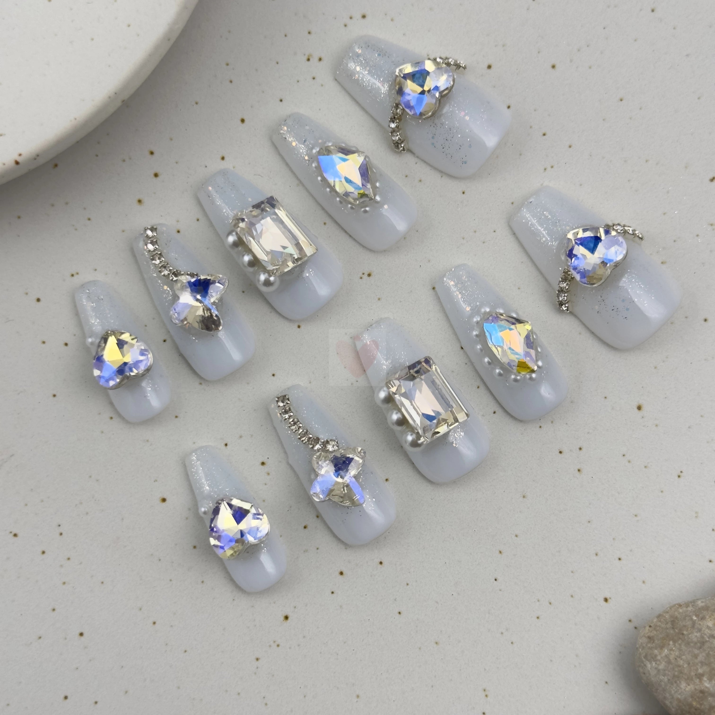 Whimsical White - Dress For Nails - Press On Nails