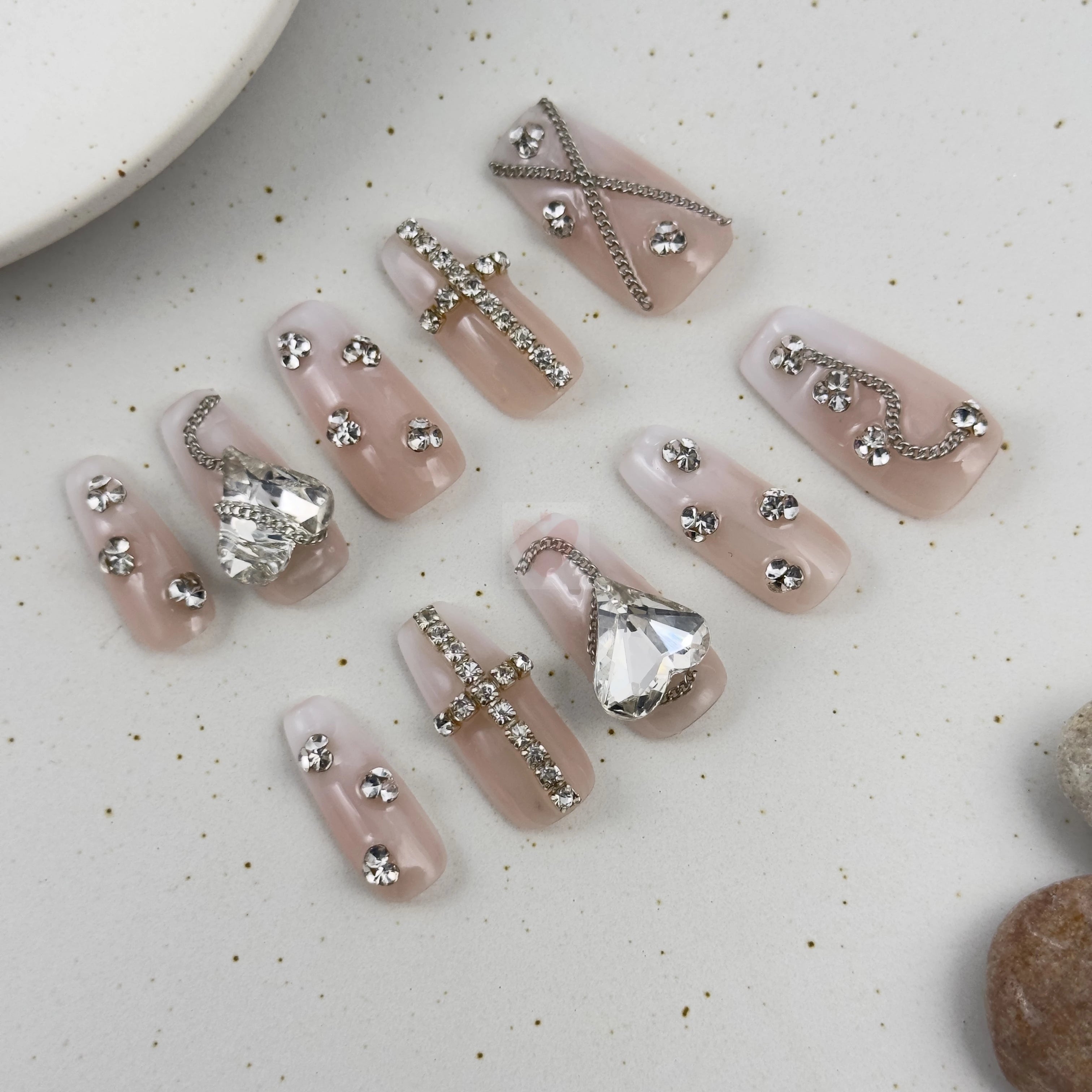 Crystal Cascade - Dress For Nails - Press On Nails