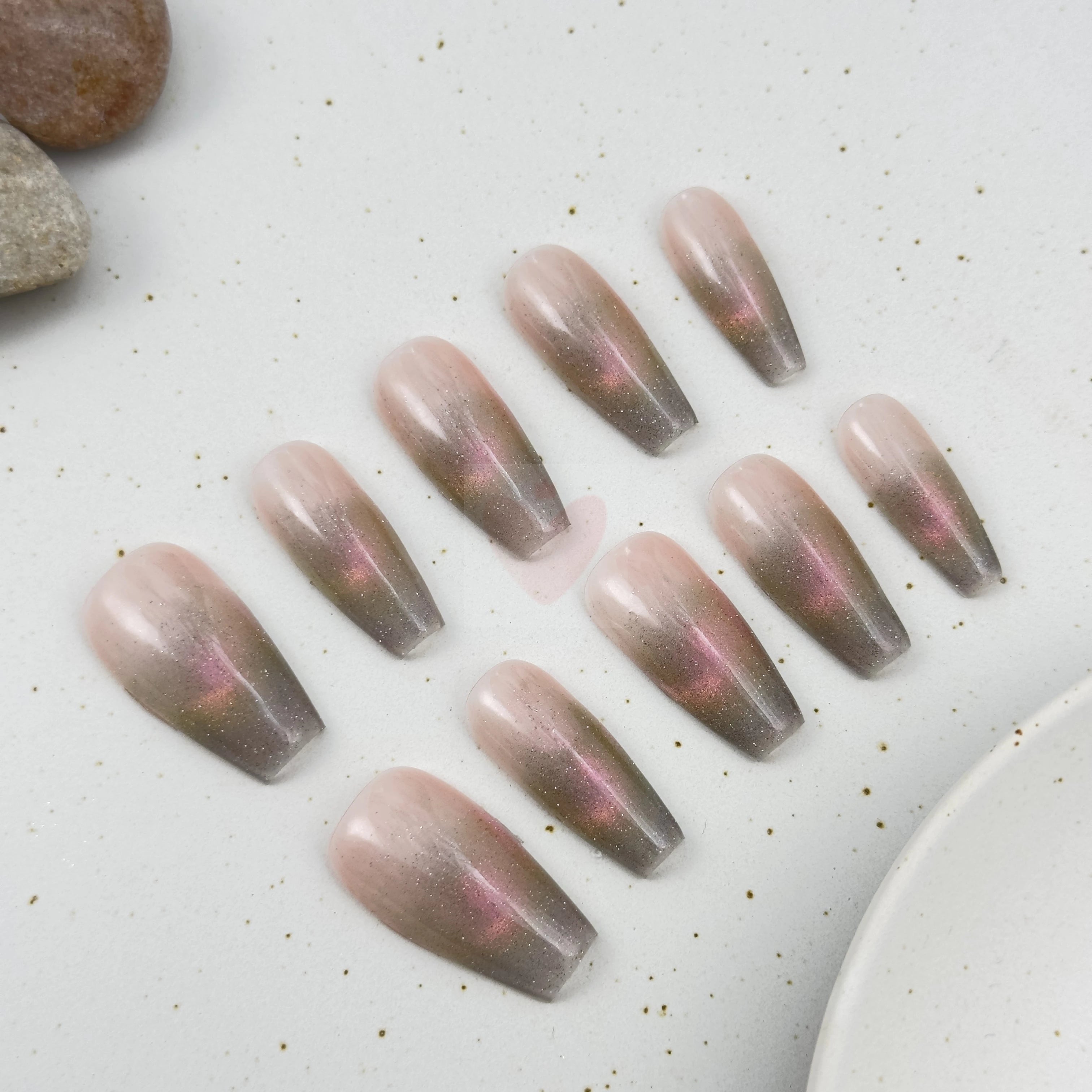 Pink Cats Eye Glitz - Dress For Nails - Press On Nails