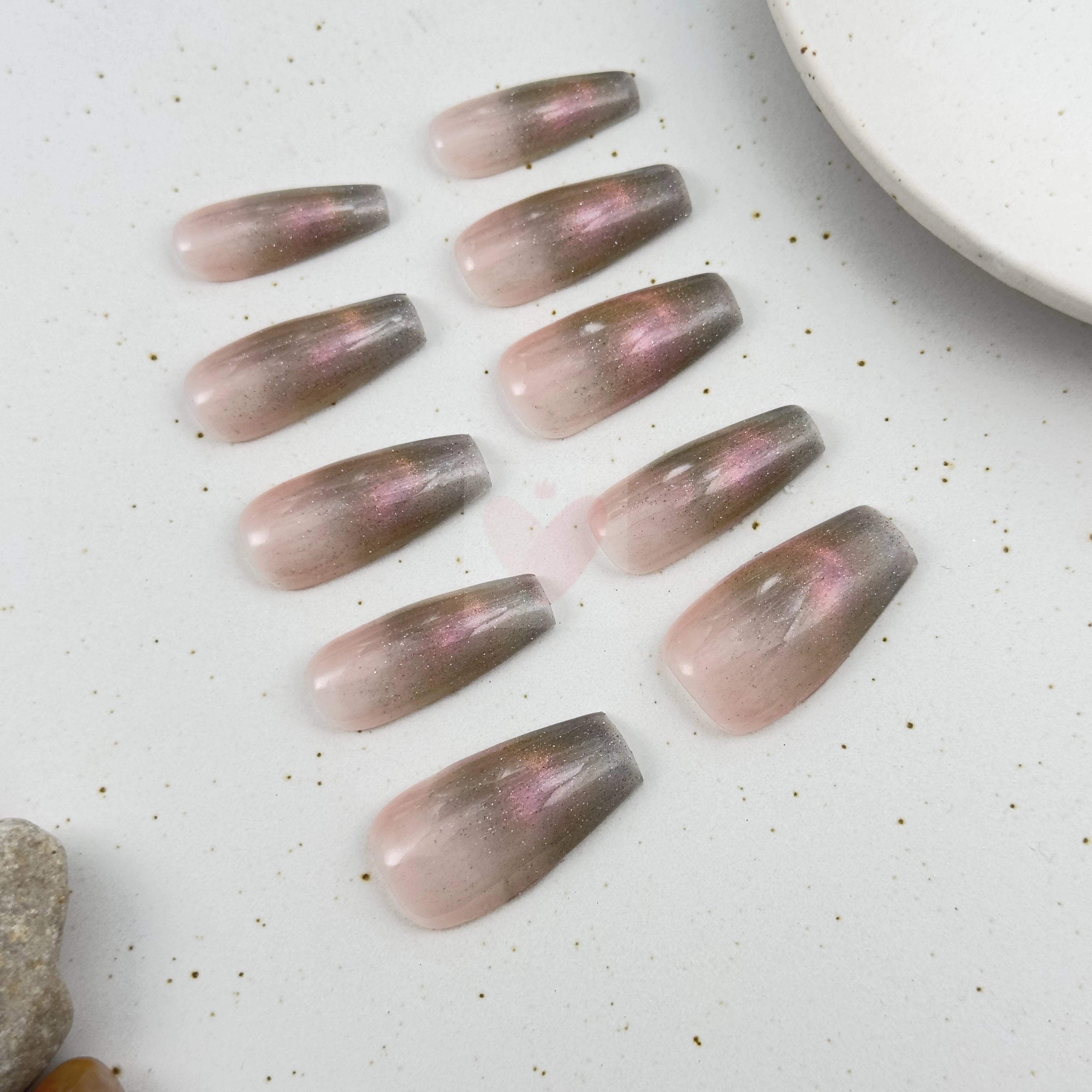 Pink Cats Eye Glitz - Dress For Nails - Press On Nails