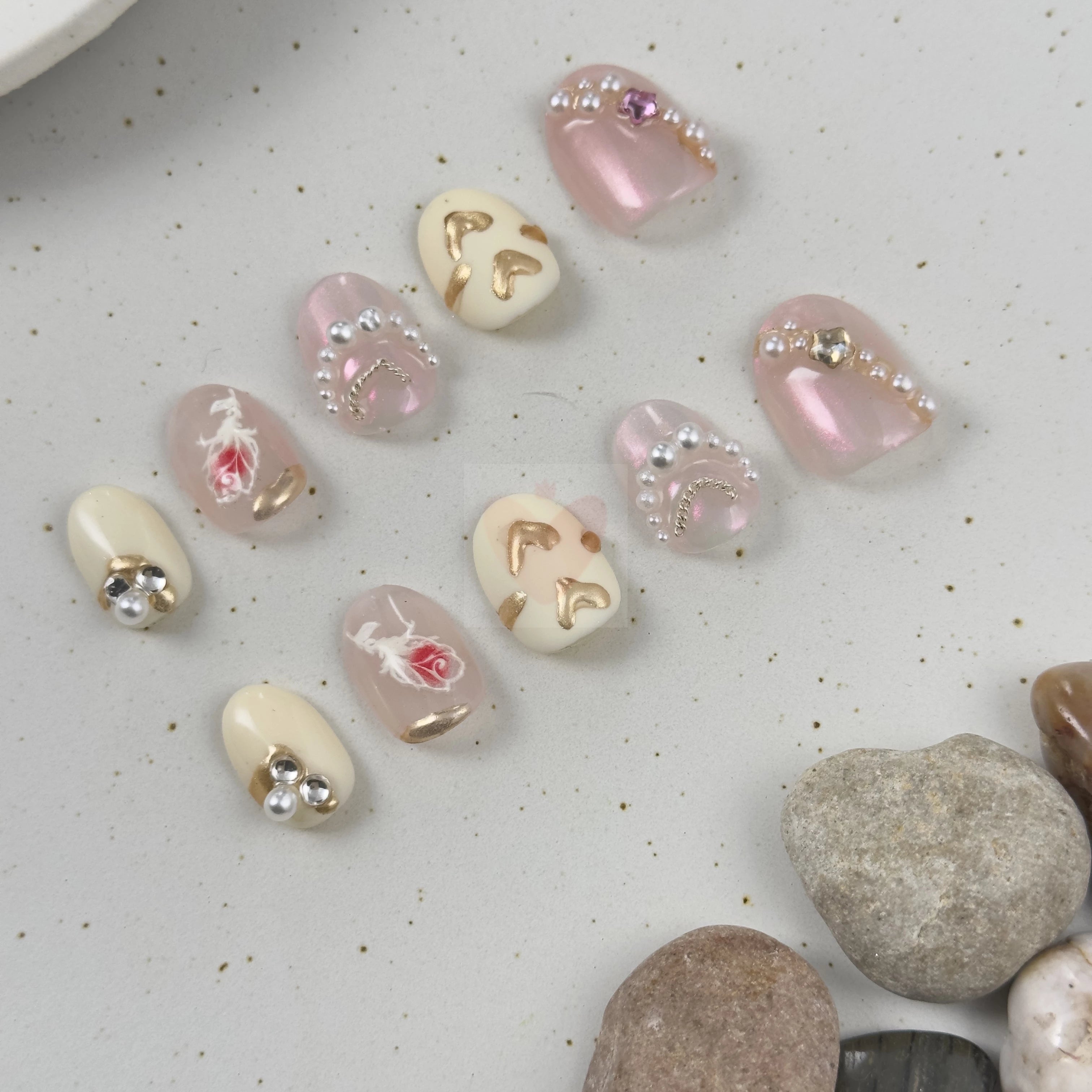 Pearl Elegance - Dress For Nails - Press On Nails