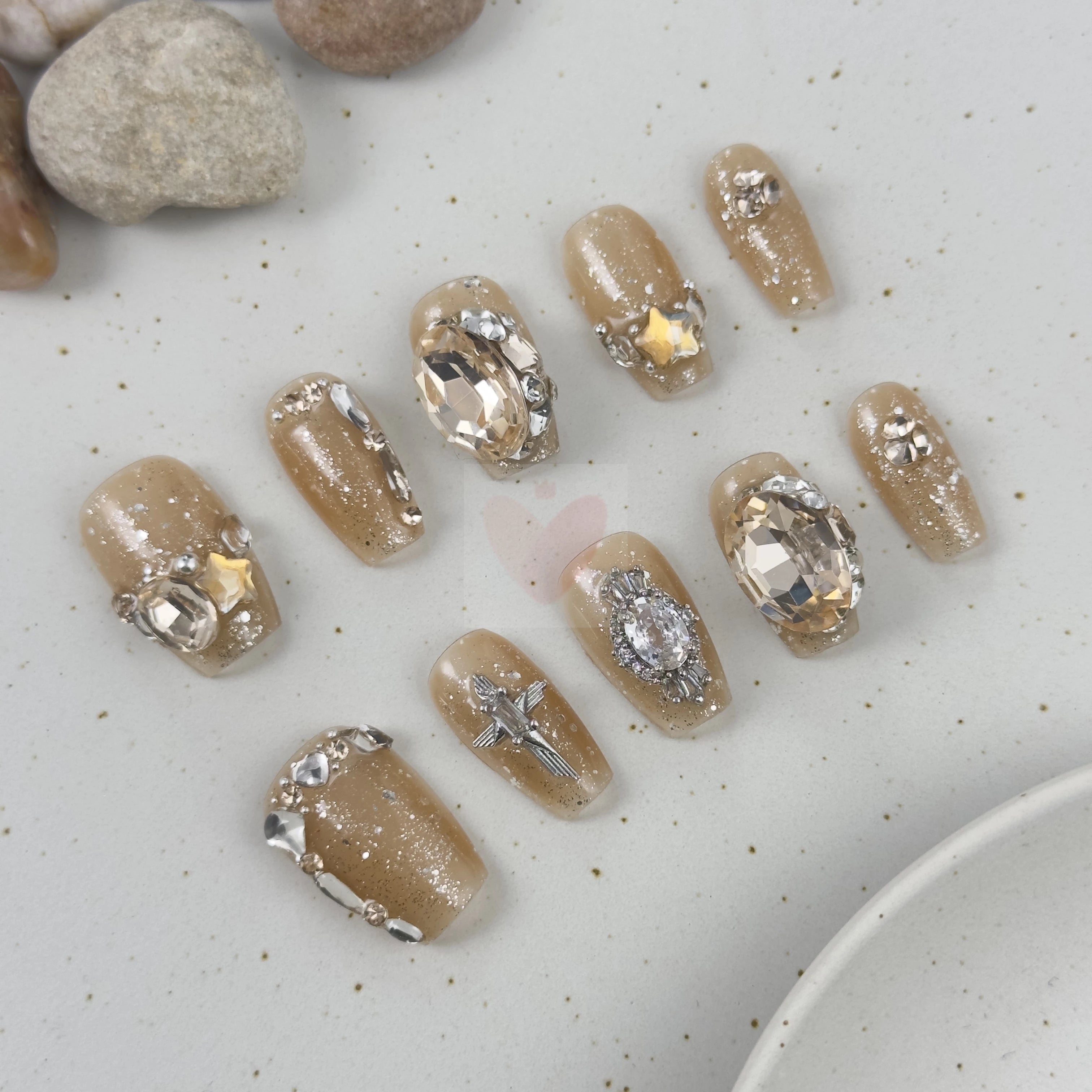 Radiant Pearl Elegance - Dress For Nails - Press On Nails