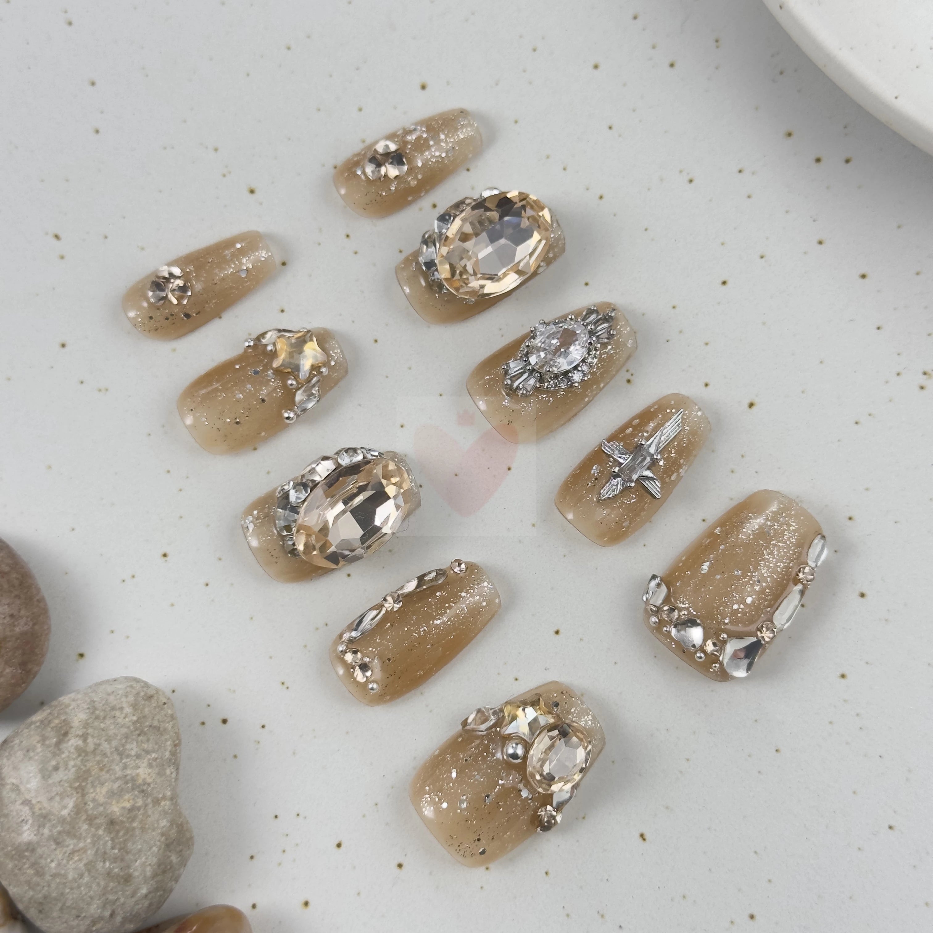 Radiant Pearl Elegance - Dress For Nails - Press On Nails