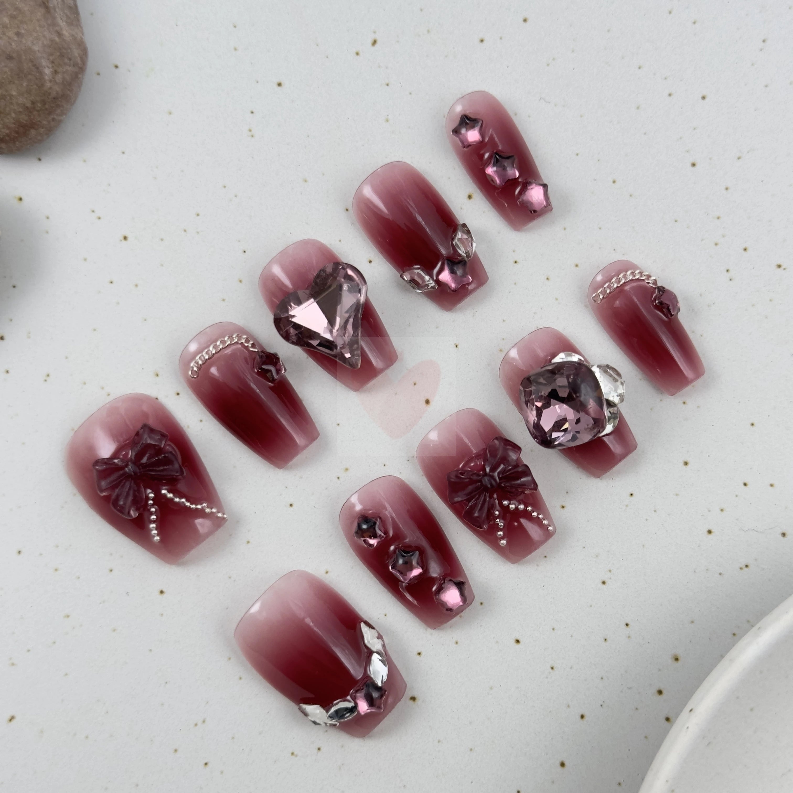 Wine Romance - Dress For Nails - Press On Nails