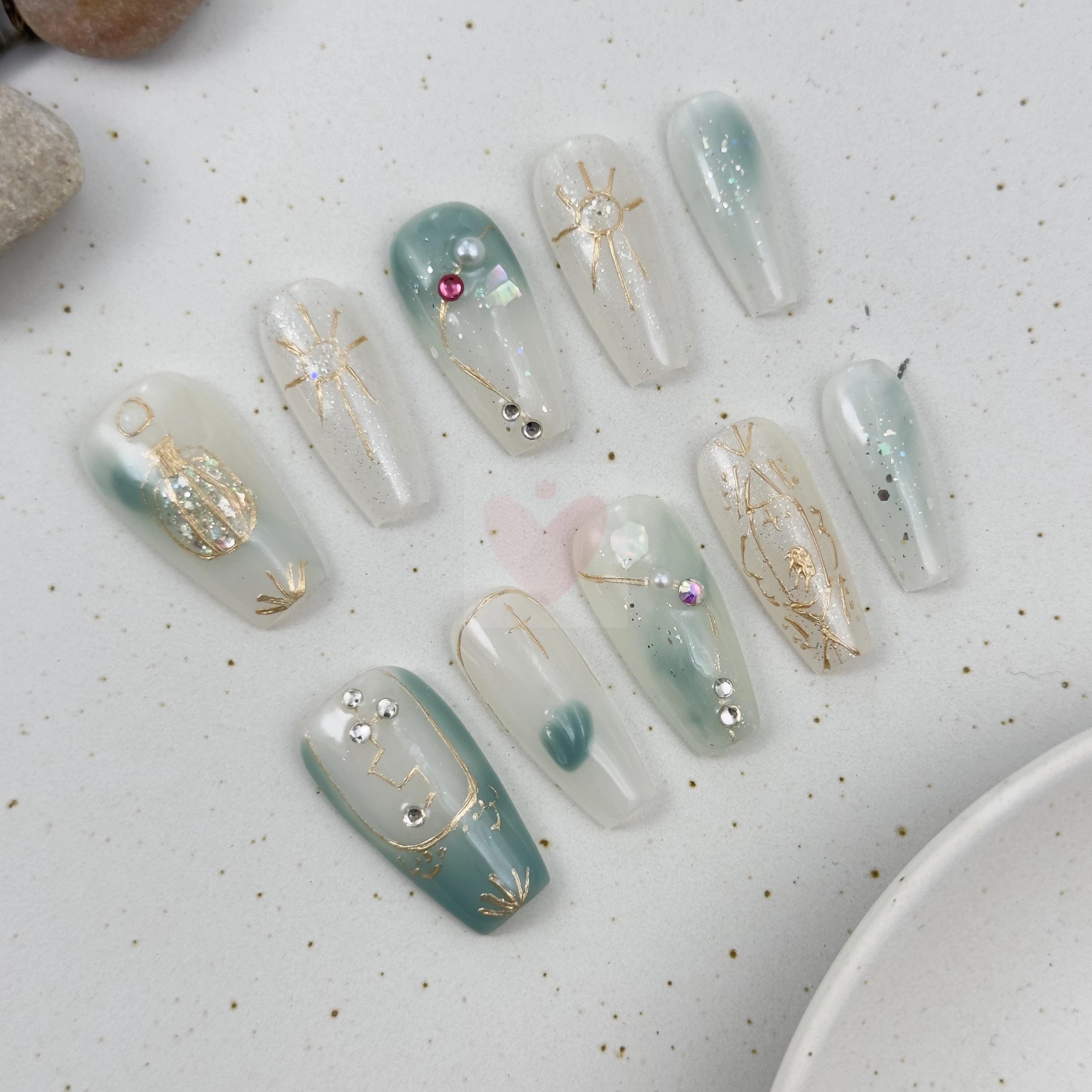 Aquarius Star Sign Radiance - Dress For Nails - Press On Nails