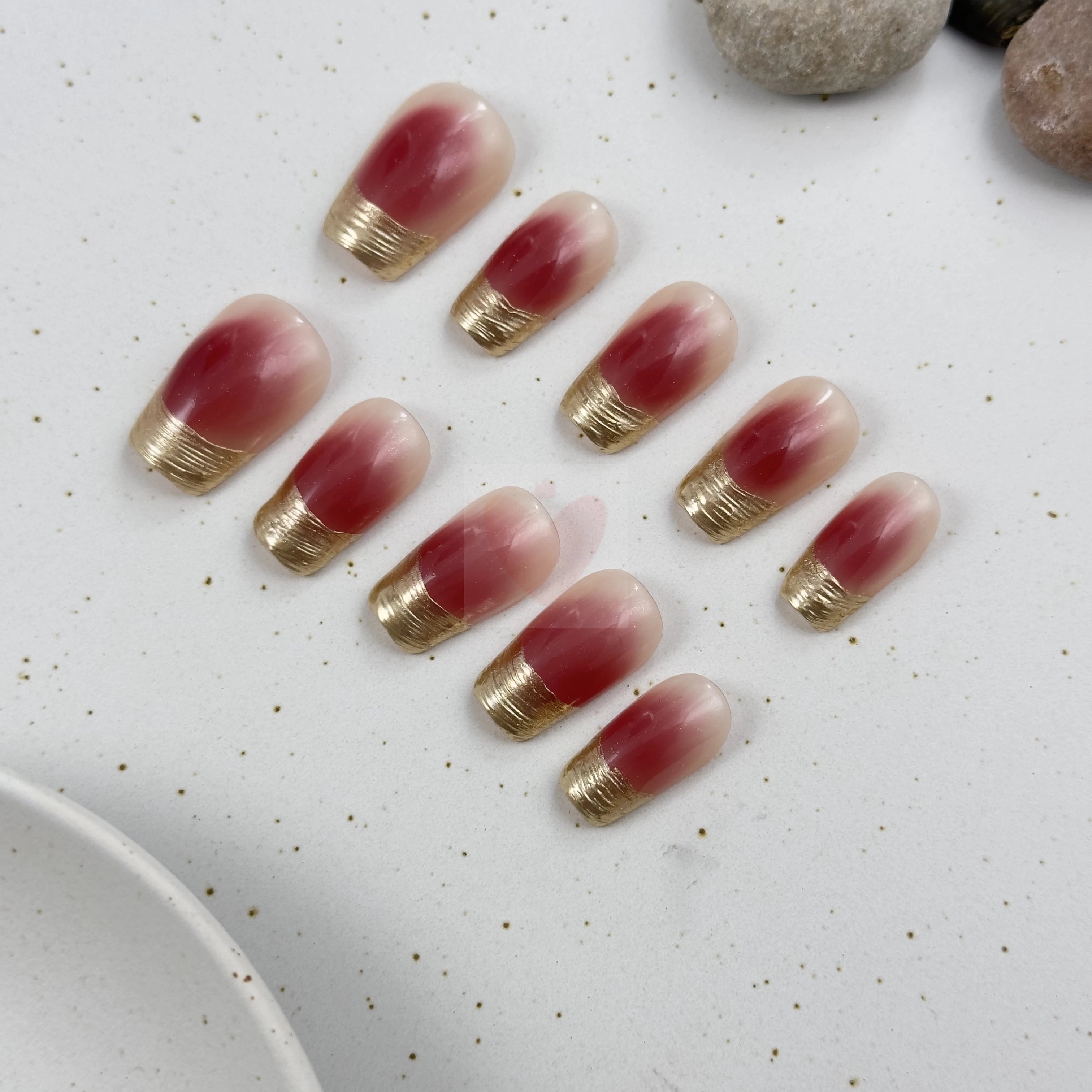 Rose Petal Elegance - Dress For Nails - Press On Nails