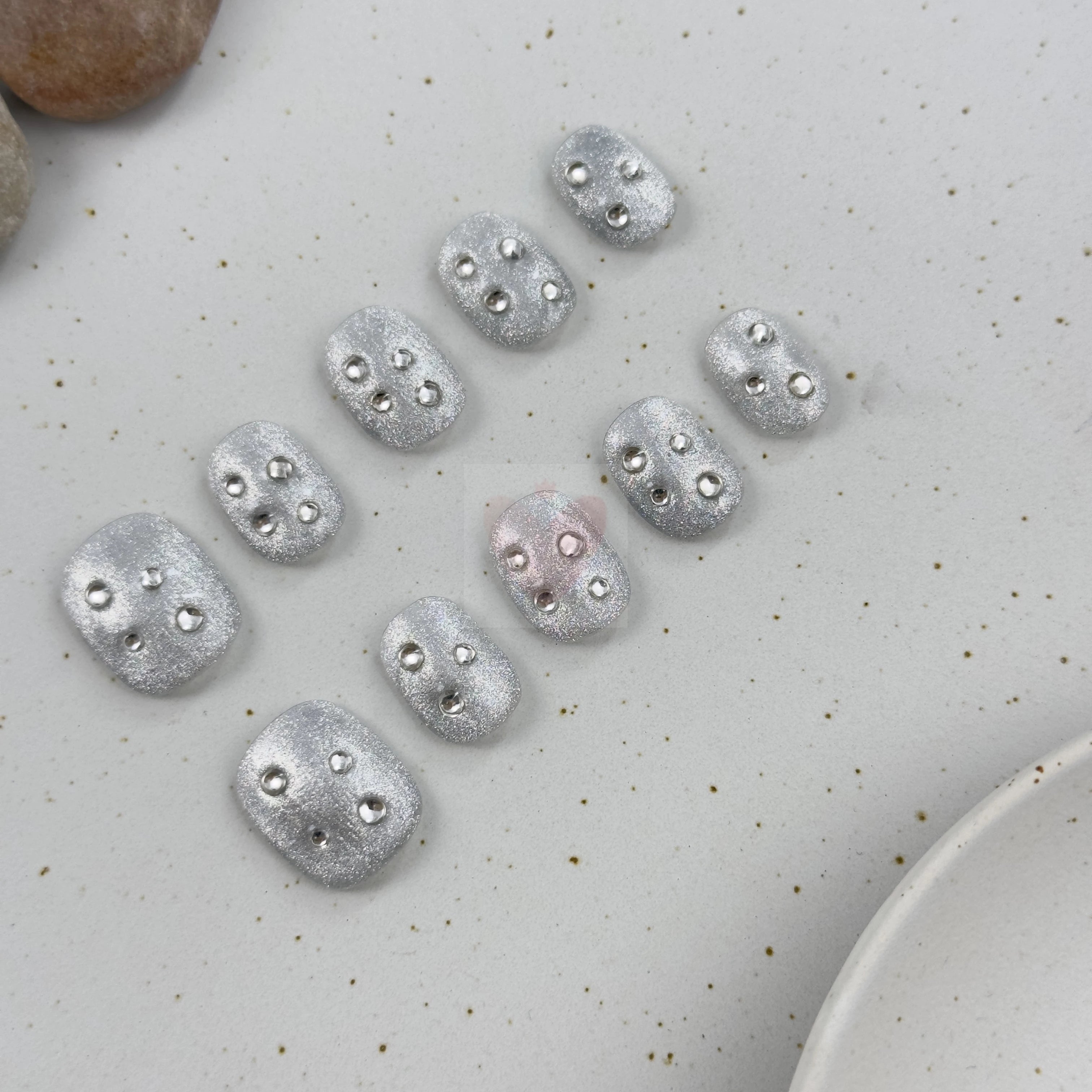 Silver Sparkle - Dress For Nails - Press On Nails