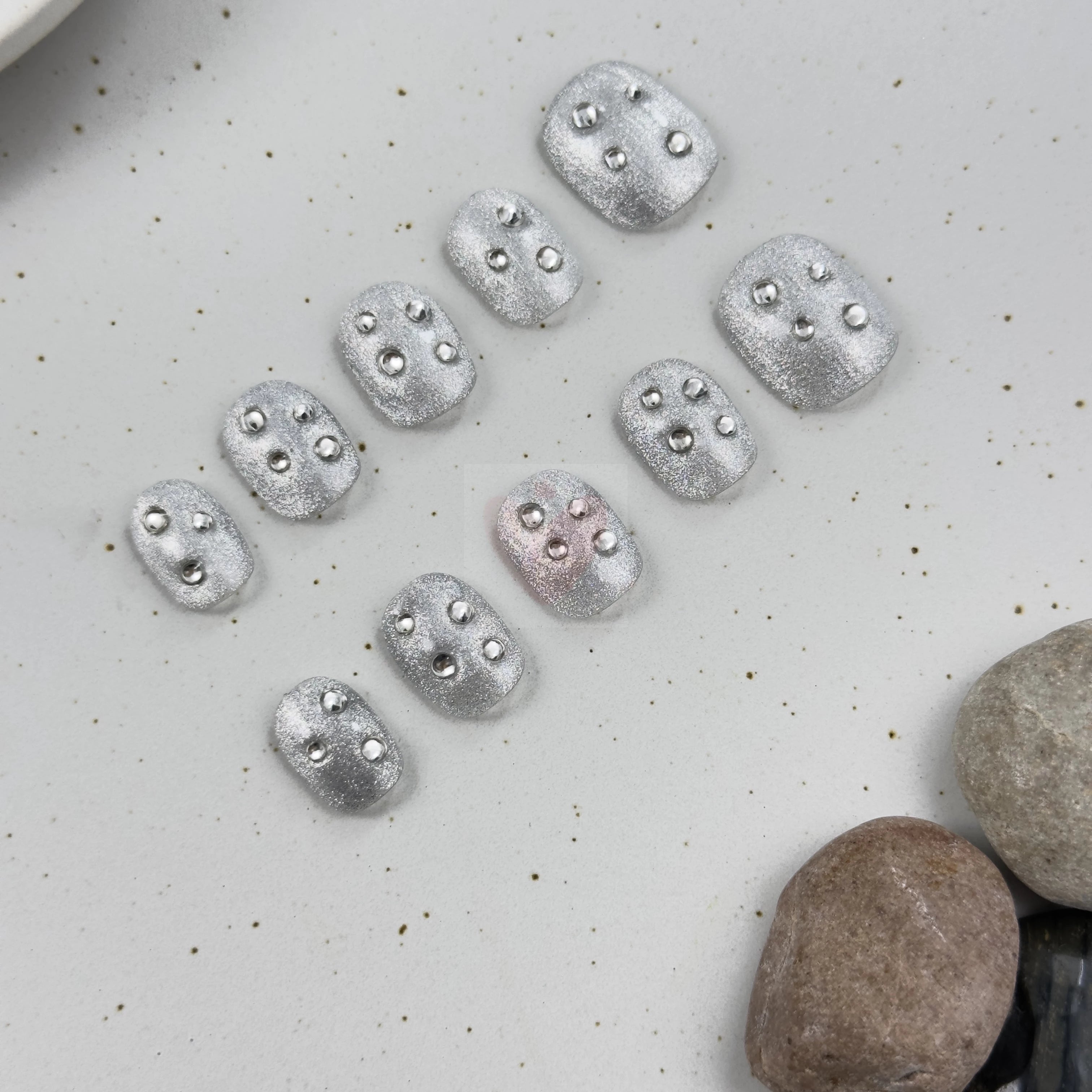 Silver Sparkle - Dress For Nails - Press On Nails